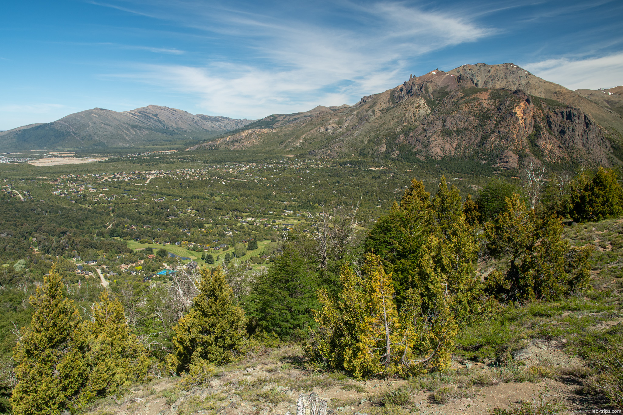 bariloche town valley panorama cerro otto trail
