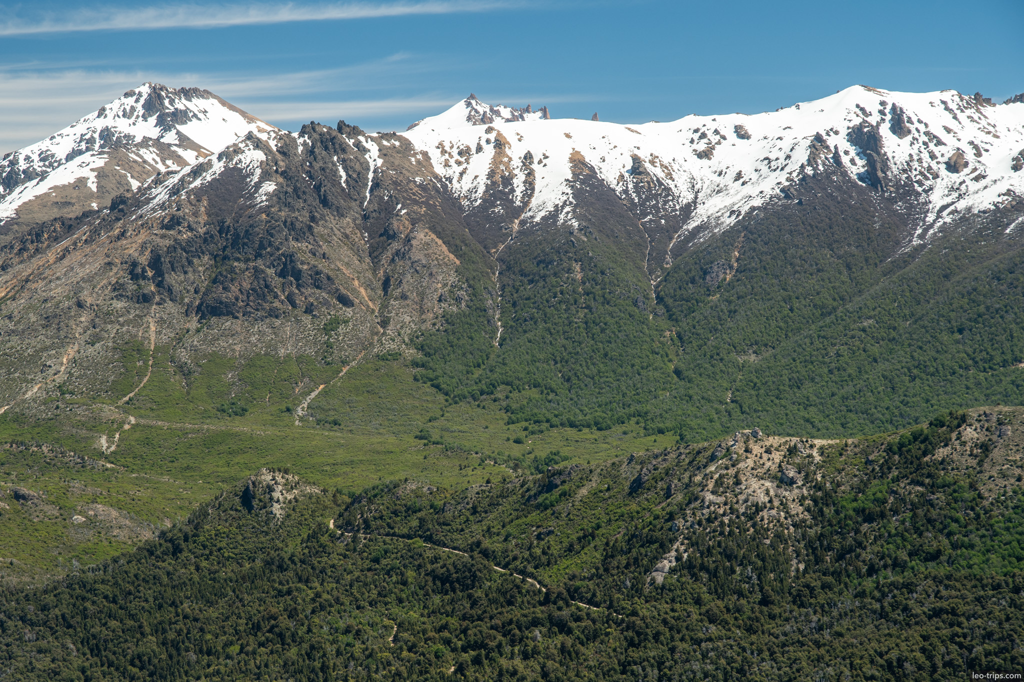 green valley snow peaks panorama cerro otto trail
