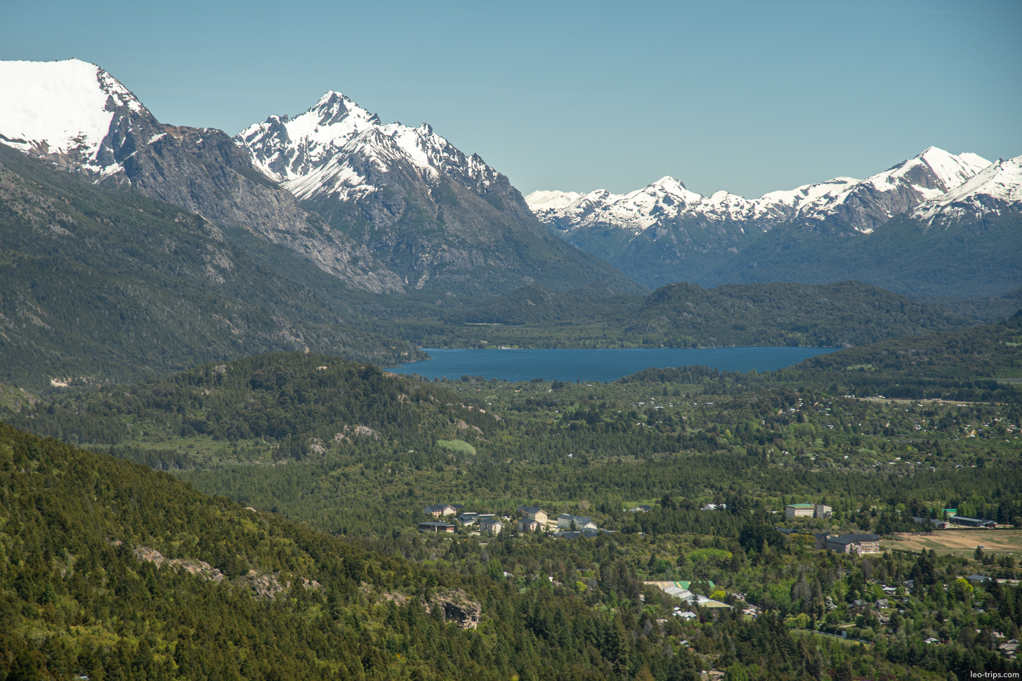 snow capped andes lake panorama bariloche cerro otto trail