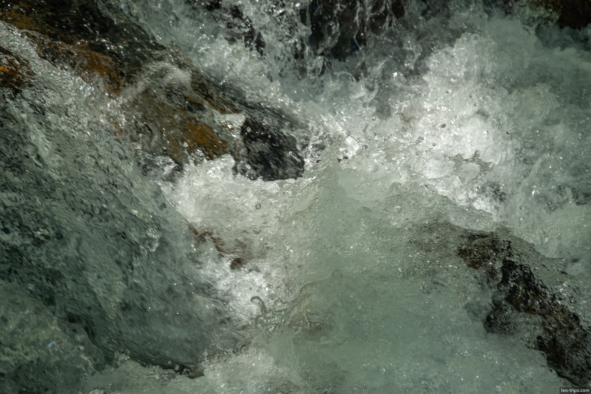 cascading water close up frey refuge trail