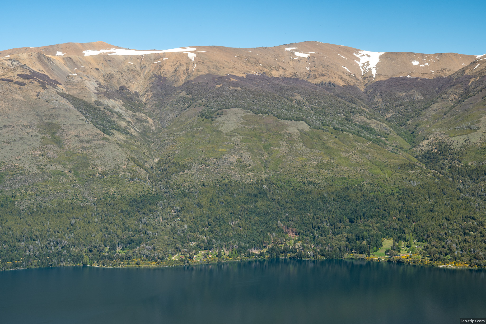 lake view from mountain slope frey refuge trail