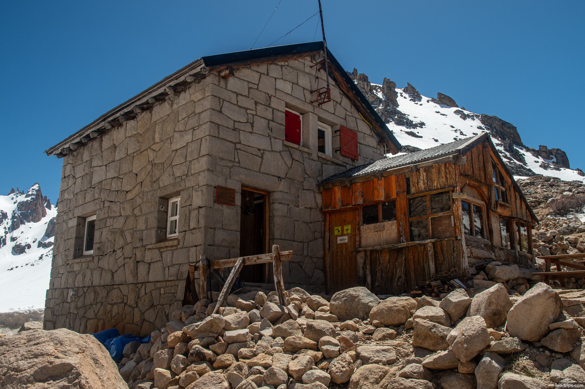 refugio frey stone mountain hut frey refuge trail