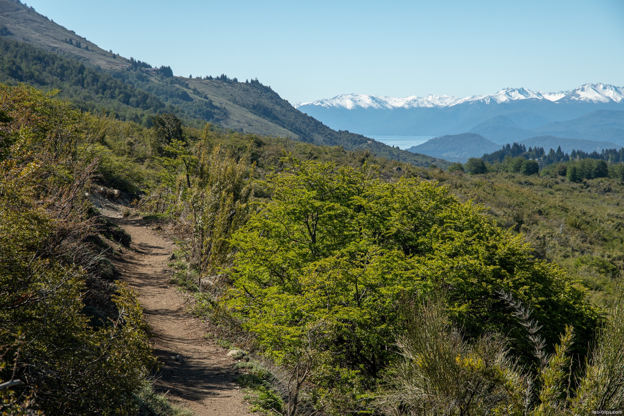 trail toward distant lake view frey refuge trail