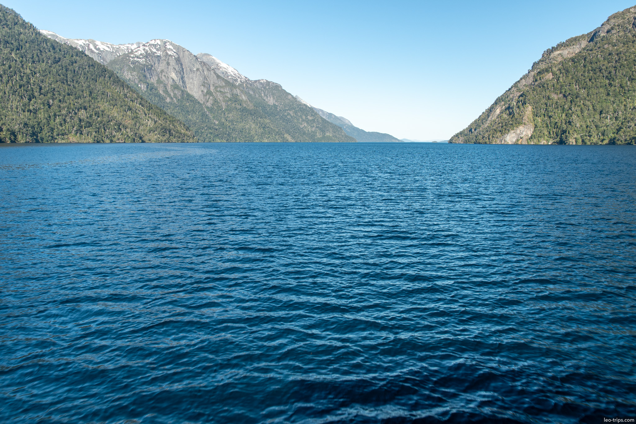 deep blue fjord like lake puerto blest