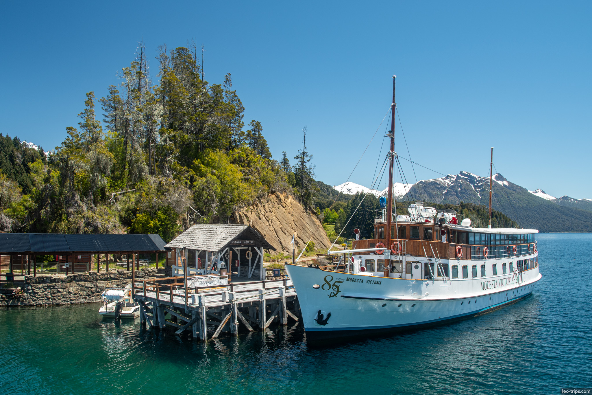 historic modesta victoria boat pier puerto blest