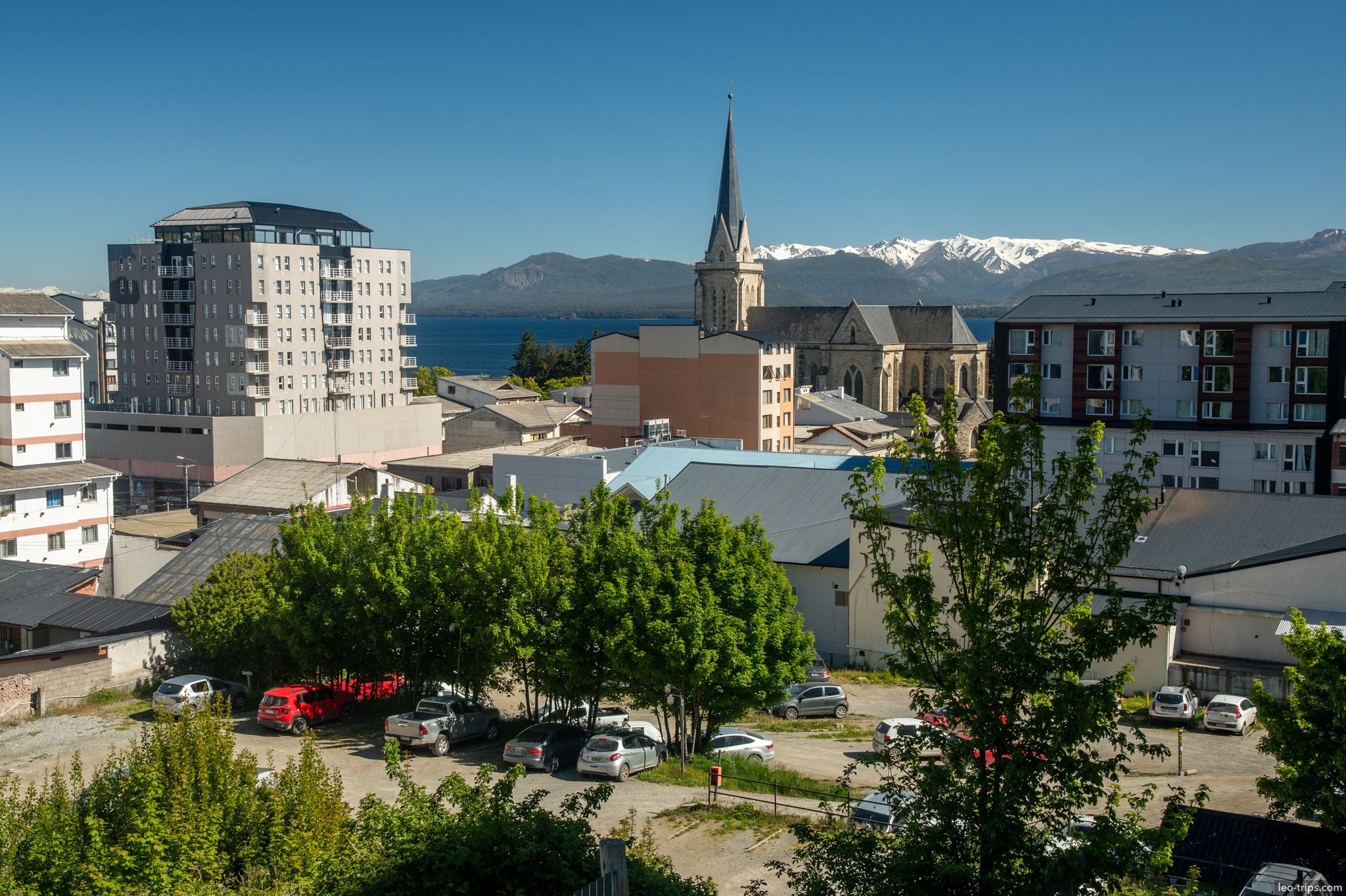 cathedral spire city skyline view san carlos de bariloche