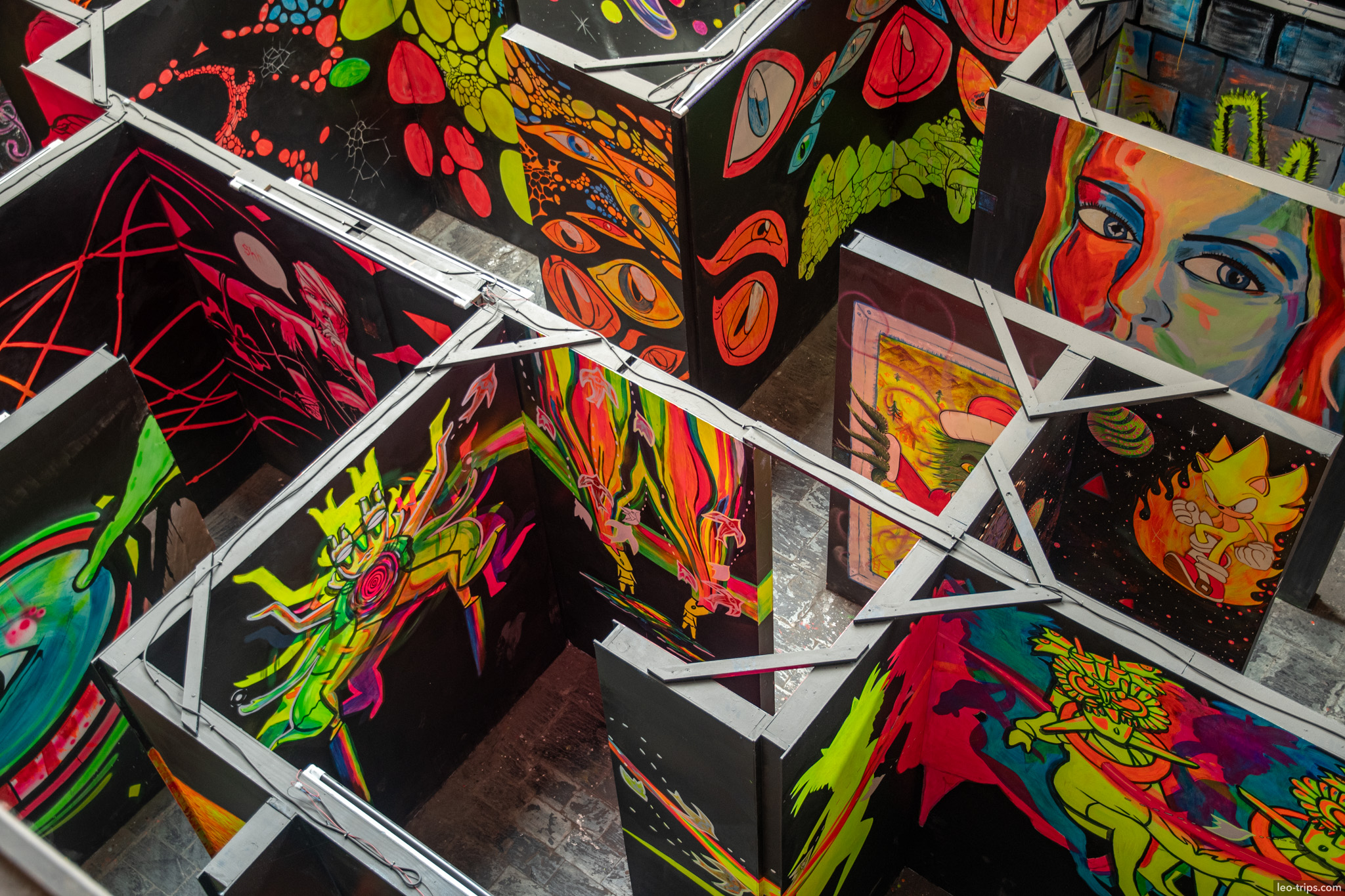 colorful art maze installation san carlos de bariloche