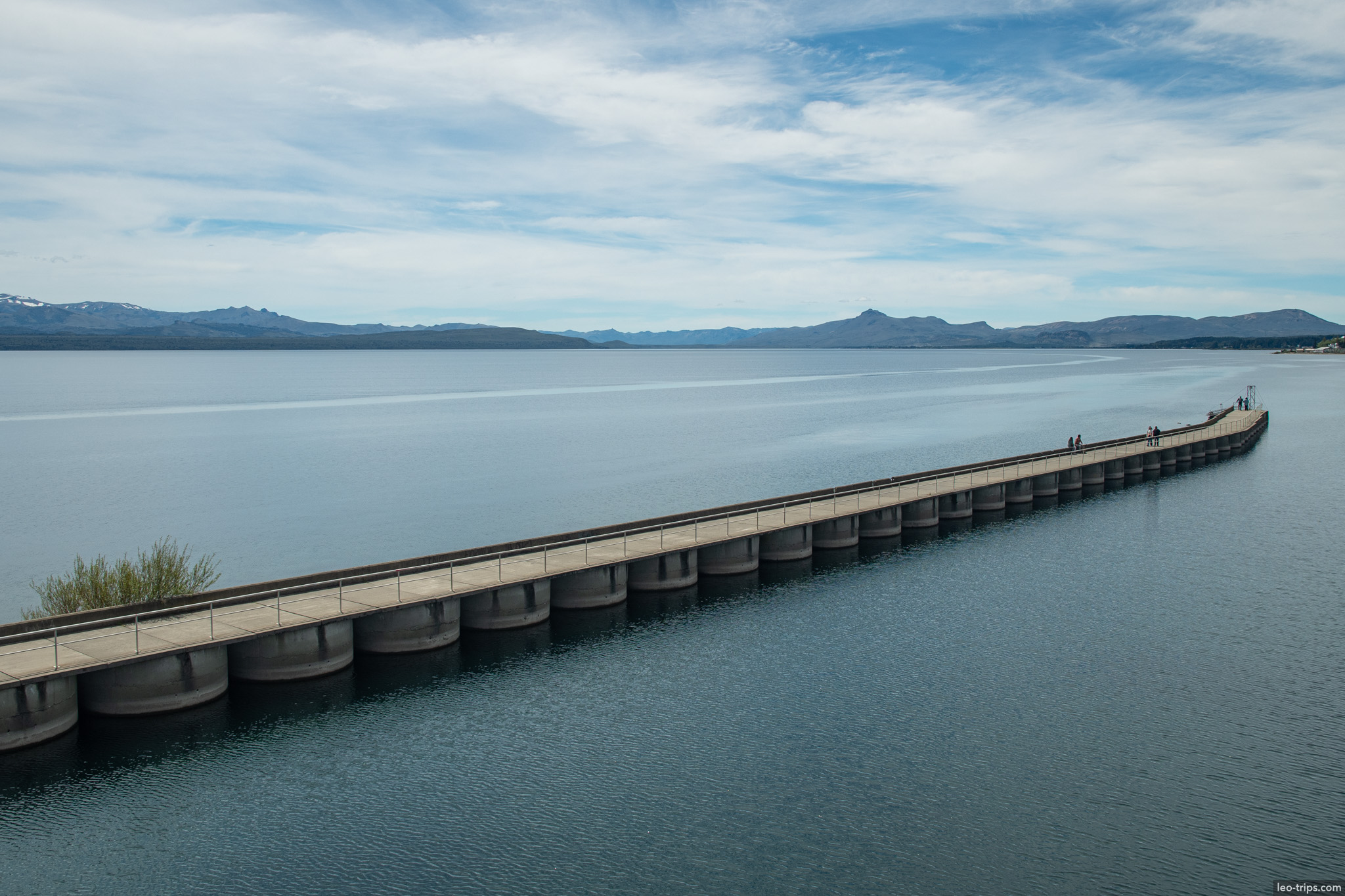 long pier bridge lake panorama san carlos de bariloche