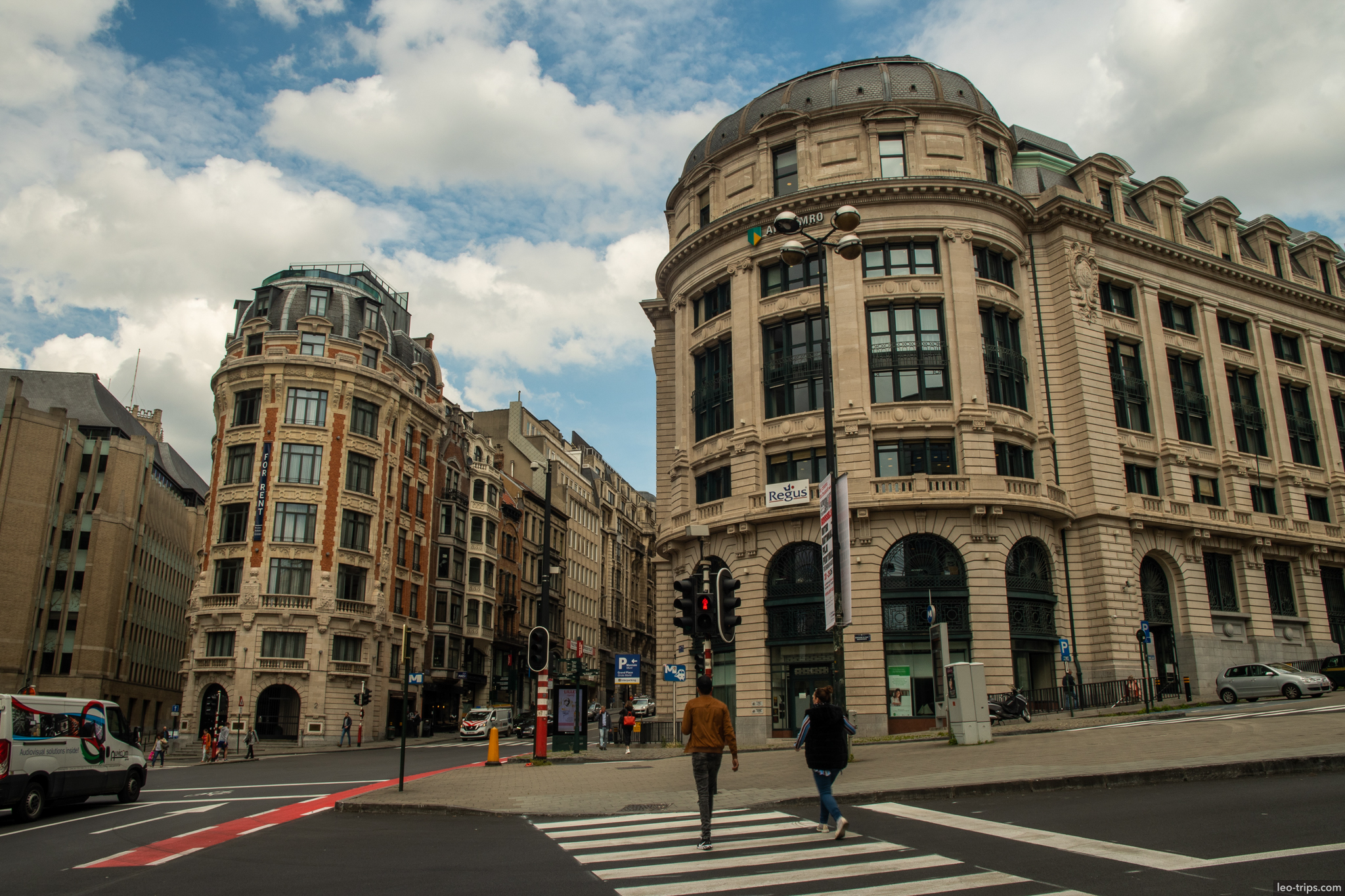 brussels beaux arts corner building street brussels