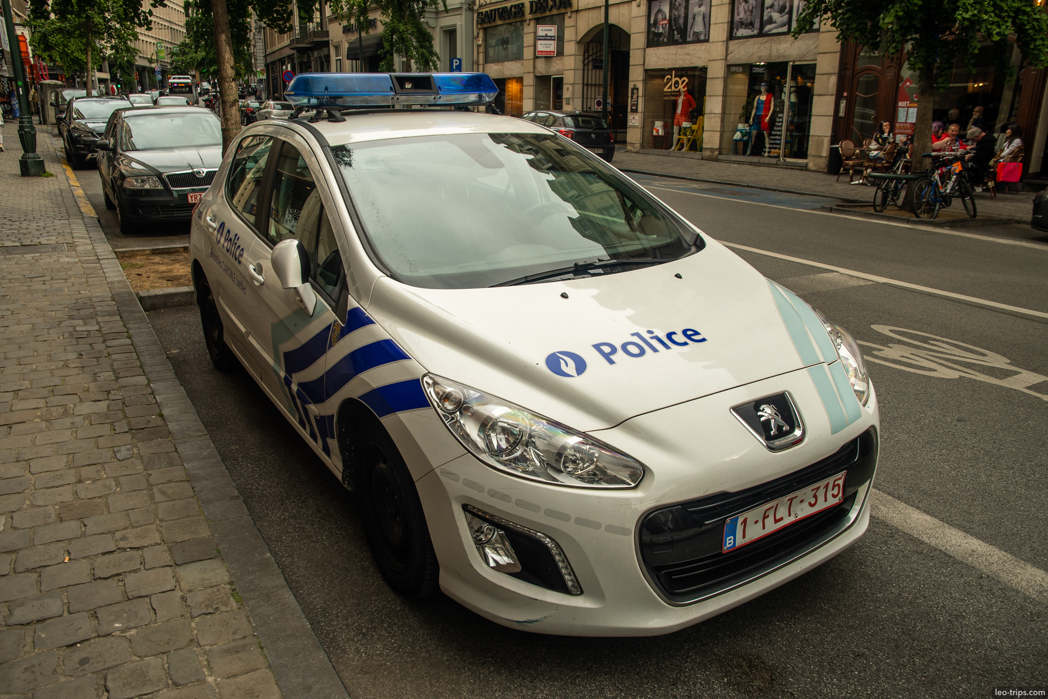brussels belgian police peugeot 308 car brussels