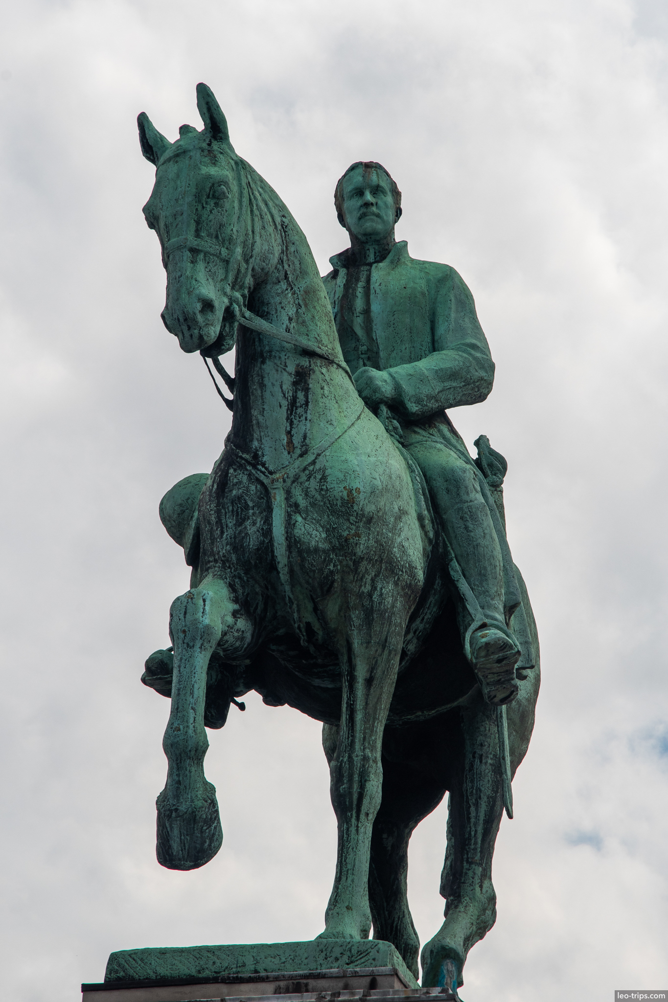 brussels equestrian statue green bronze brussels