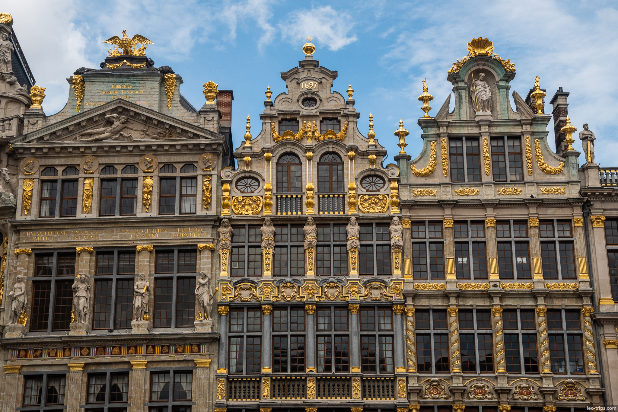 brussels grand place guild houses golden facades brussels