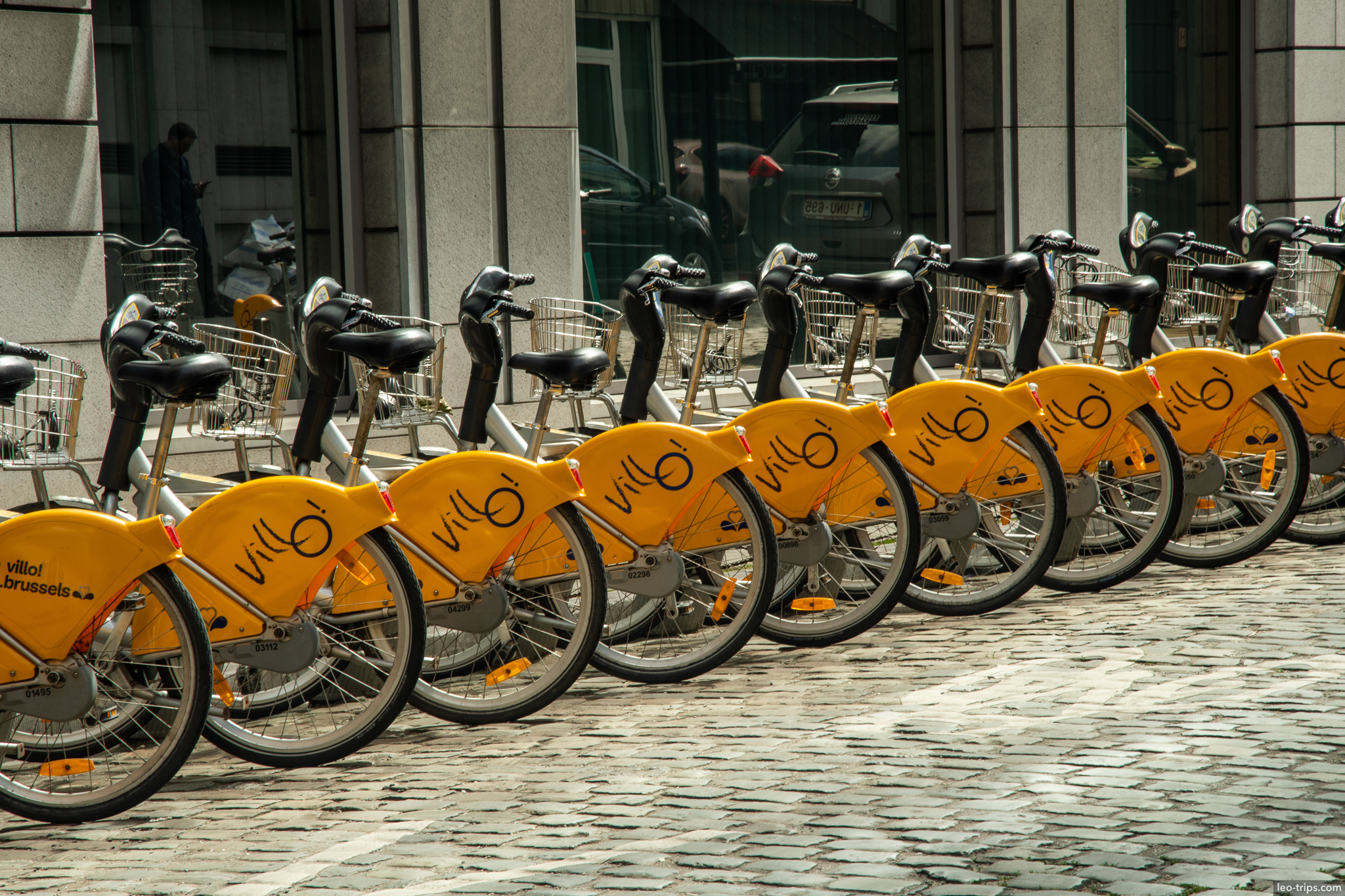 brussels villo bike sharing station brussels