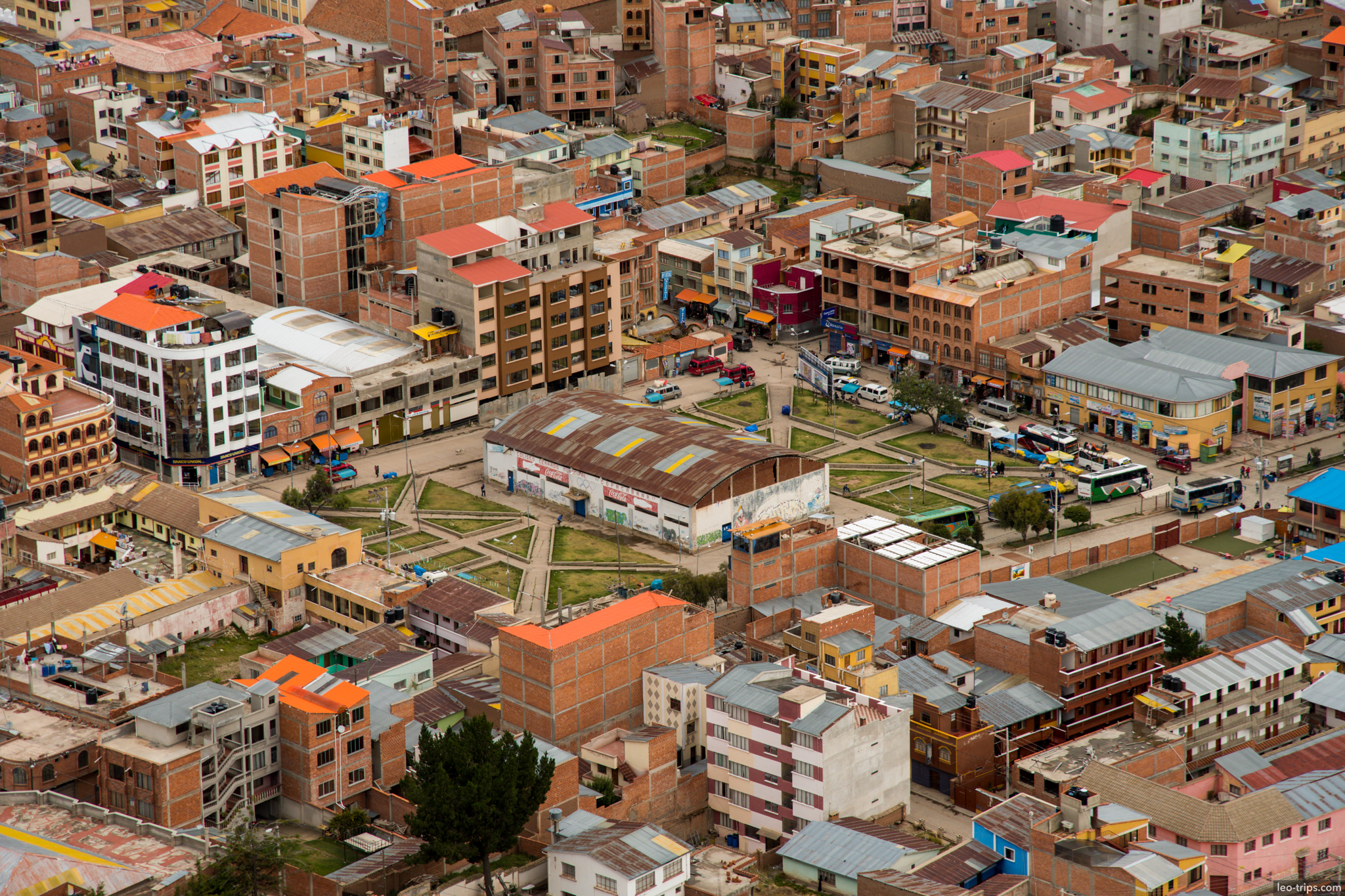 copacabana city center aerial rooftops copacabana