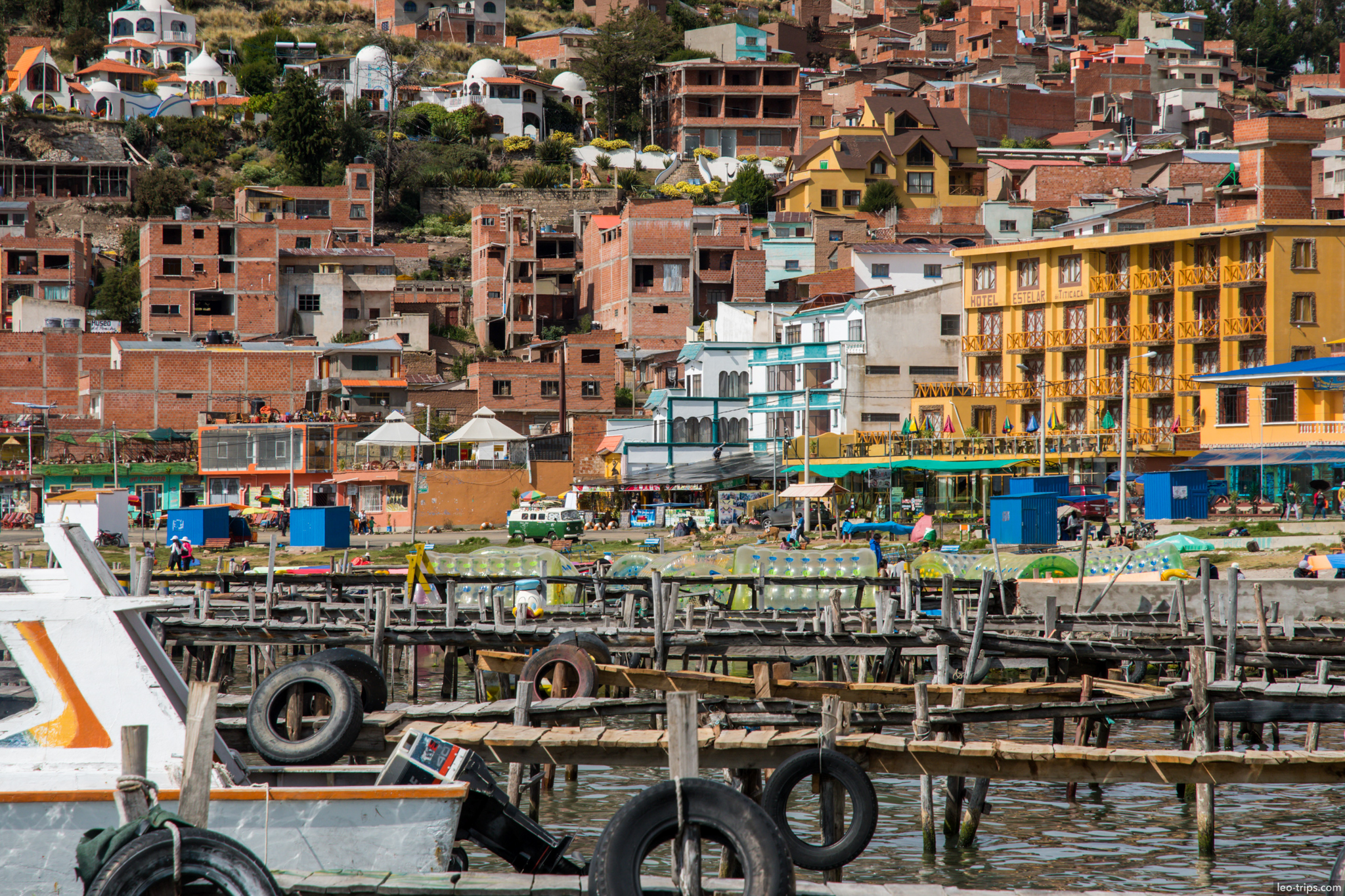 copacabana harbor waterfront pier copacabana