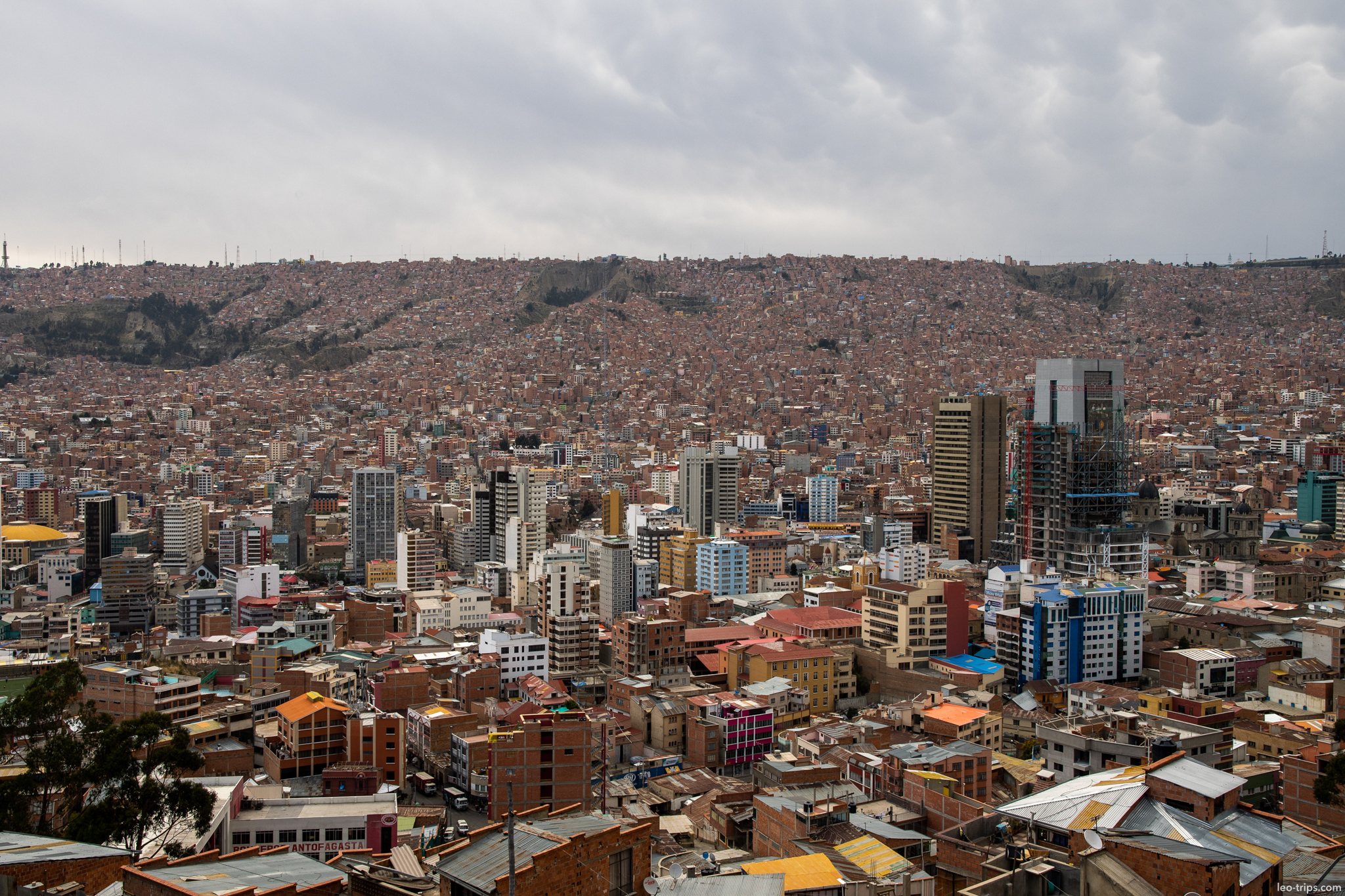 la paz city overview overcast sky la paz