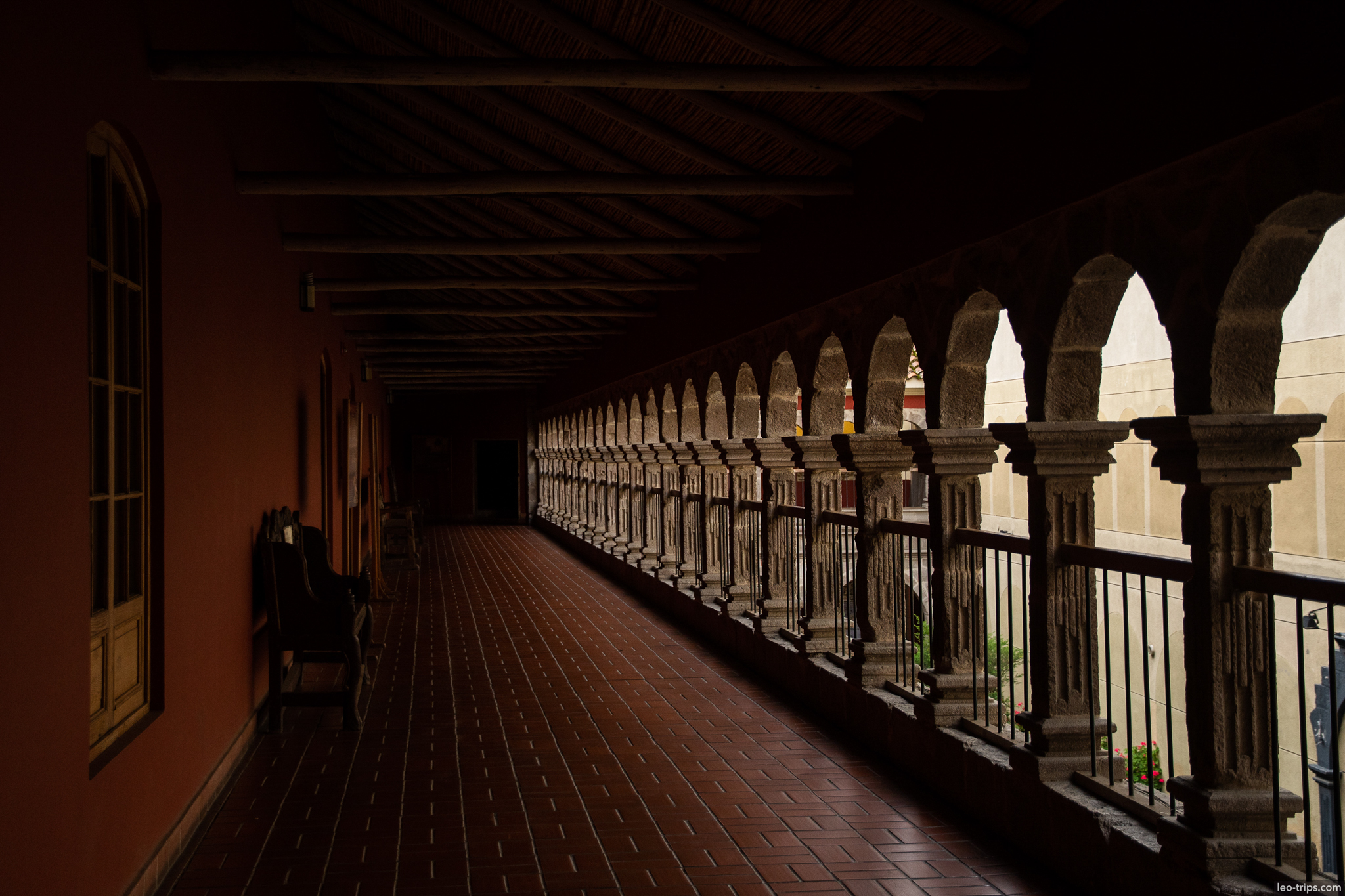 la paz convento san francisco arched corridor la paz