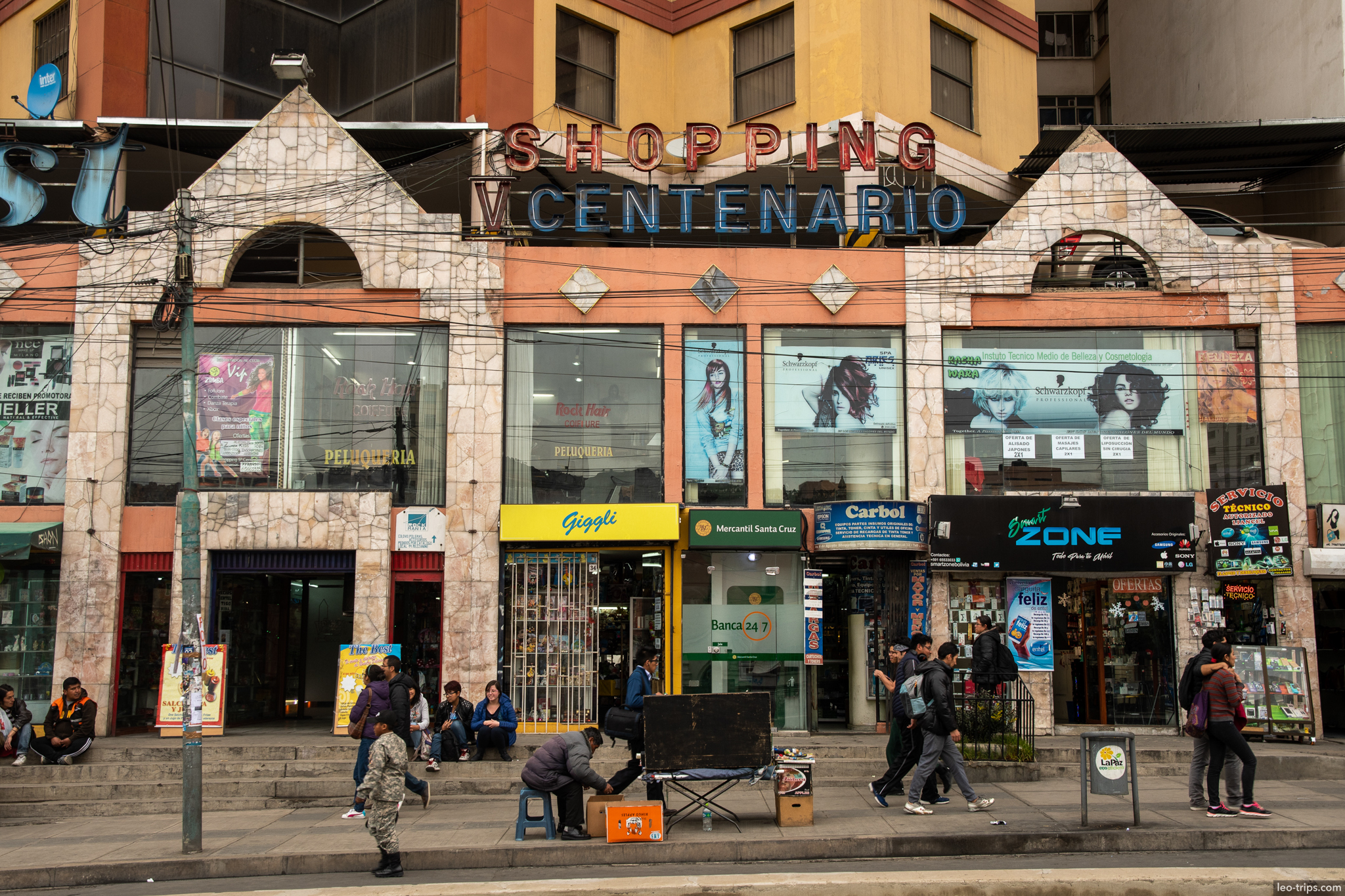 la paz shopping centenario facade street la paz