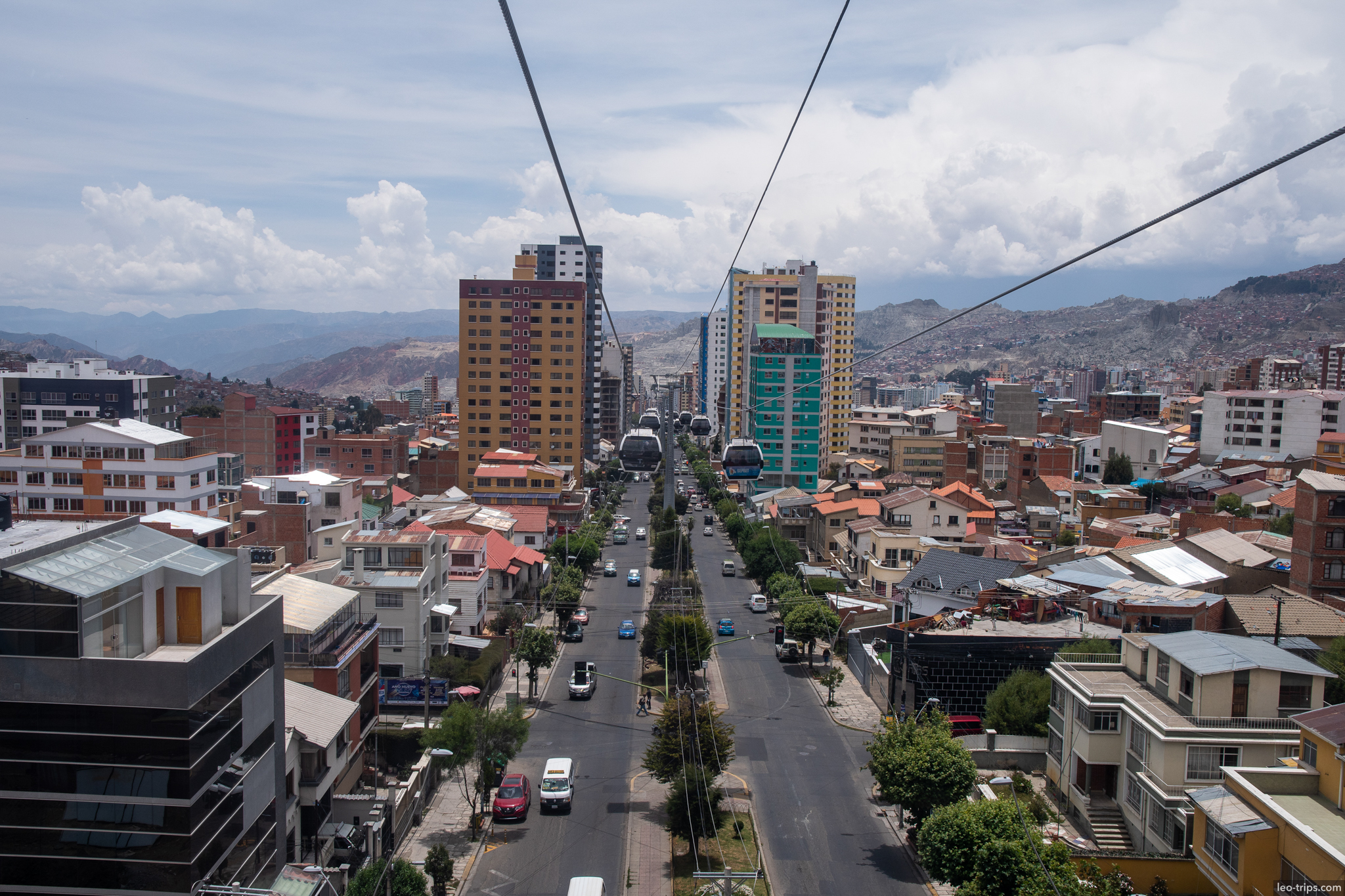 la paz teleferico orange line avenue aerial la paz