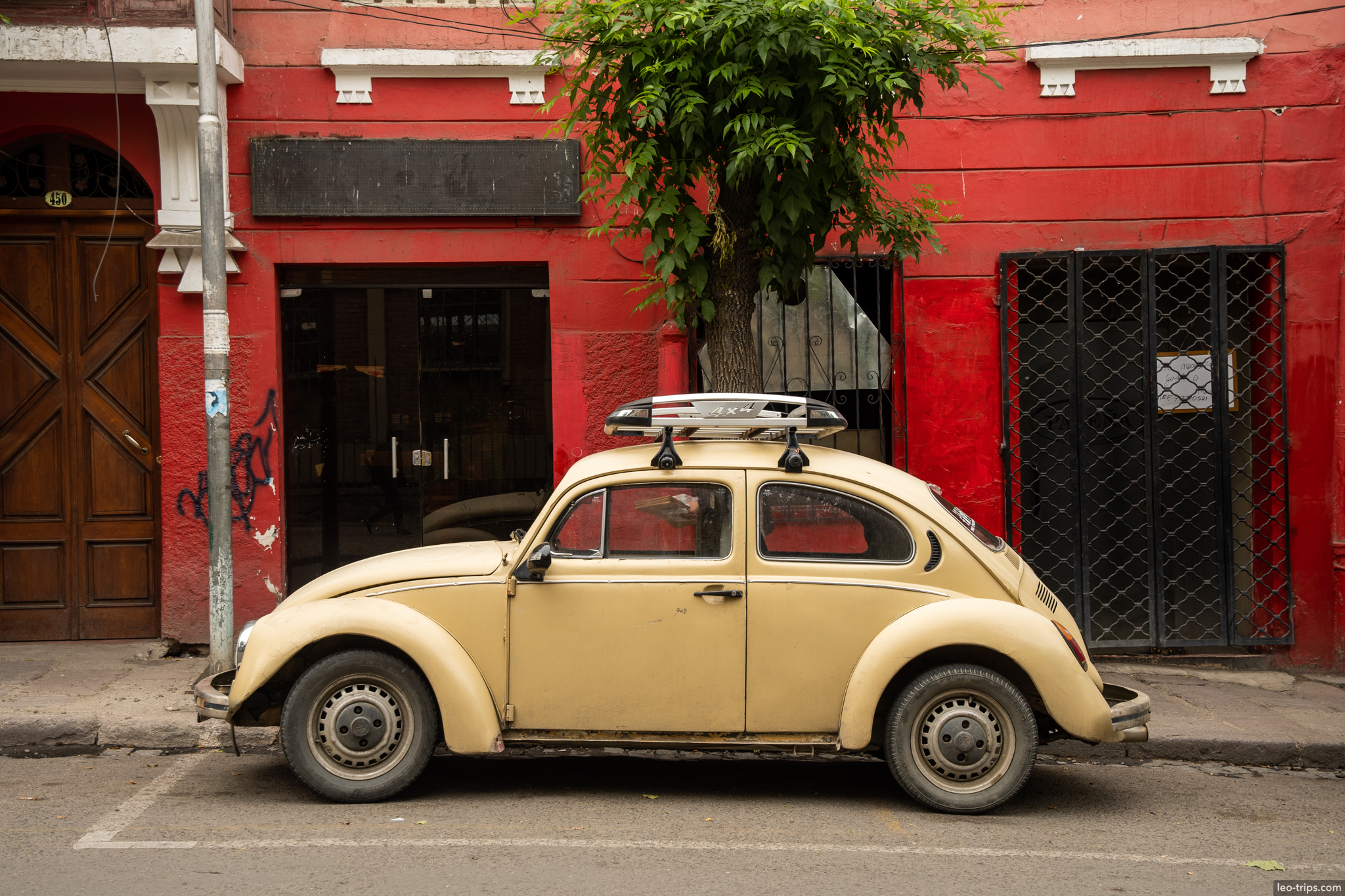 la paz vintage vw beetle red wall la paz