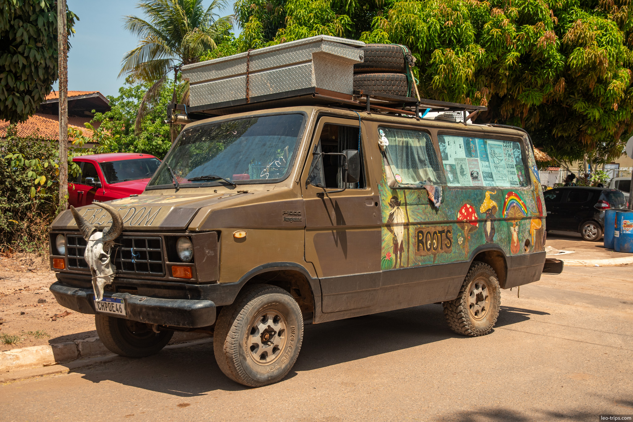 brown decorated camper van alter do chao