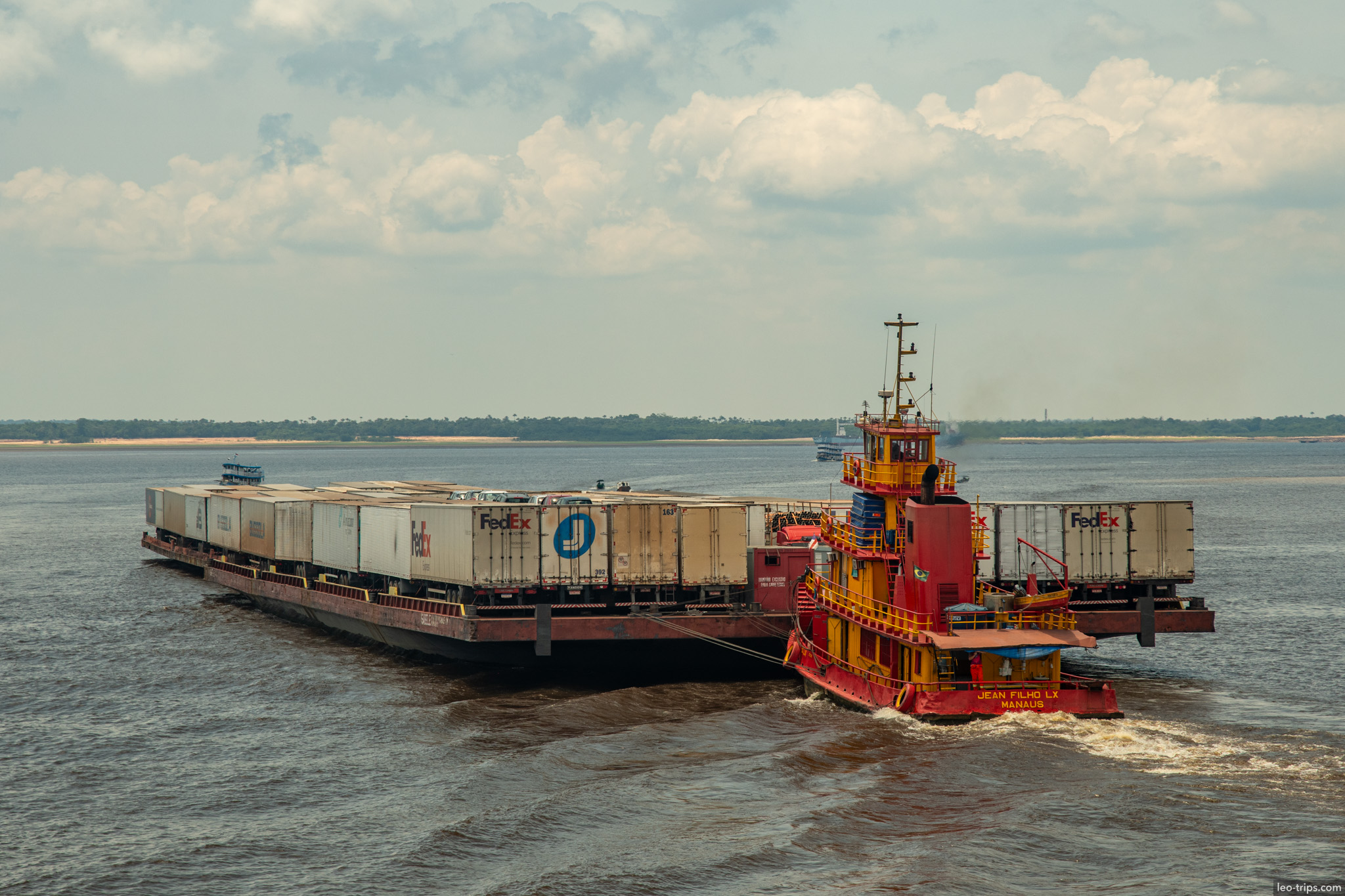barge on amazon amazon river