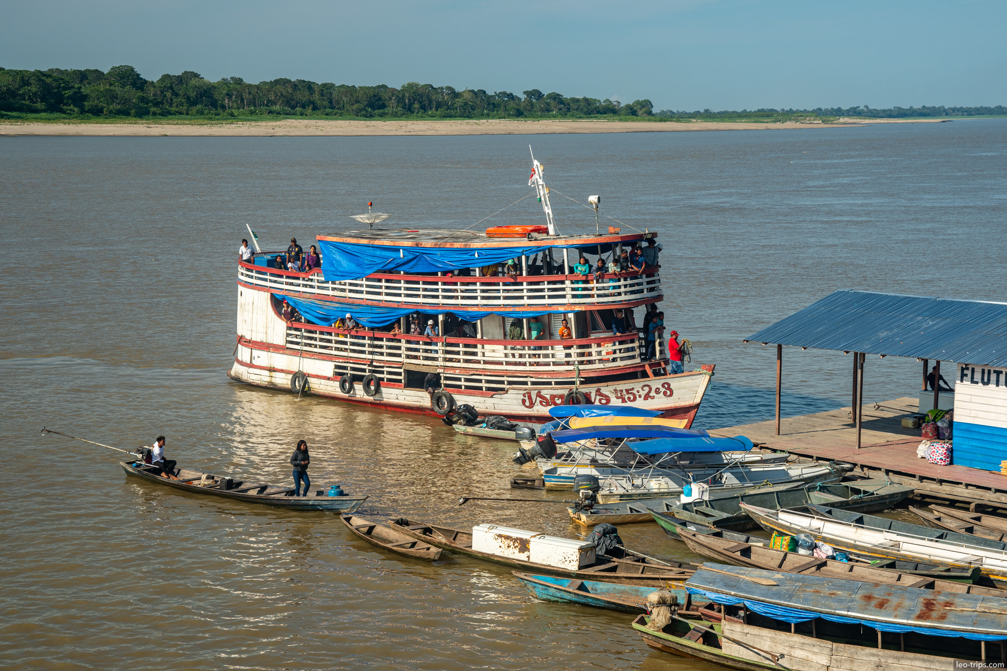 boat maneuvering on amazon amazon river