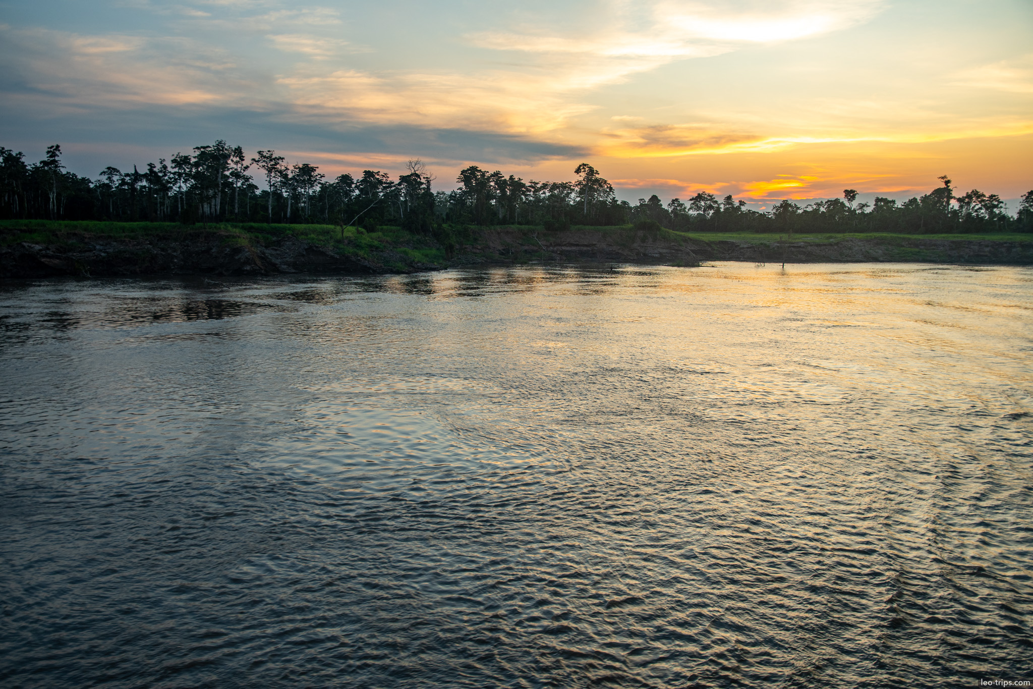 colorful amazon sunset amazon river