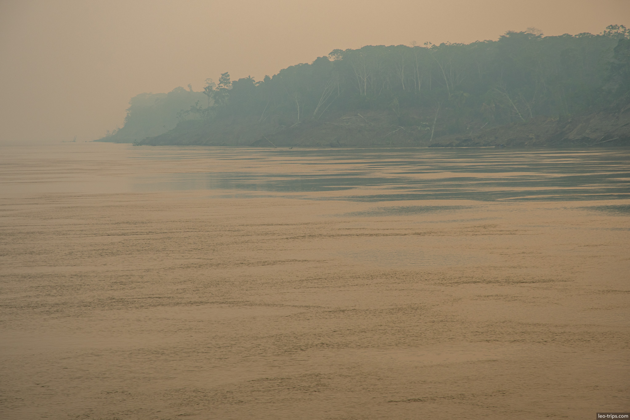 early morning glow on amazon amazon river