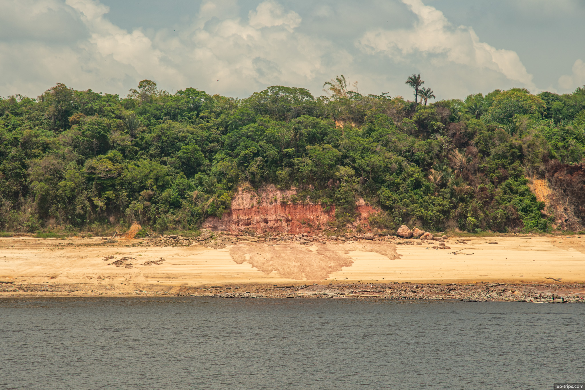 green hills along amazon amazon river