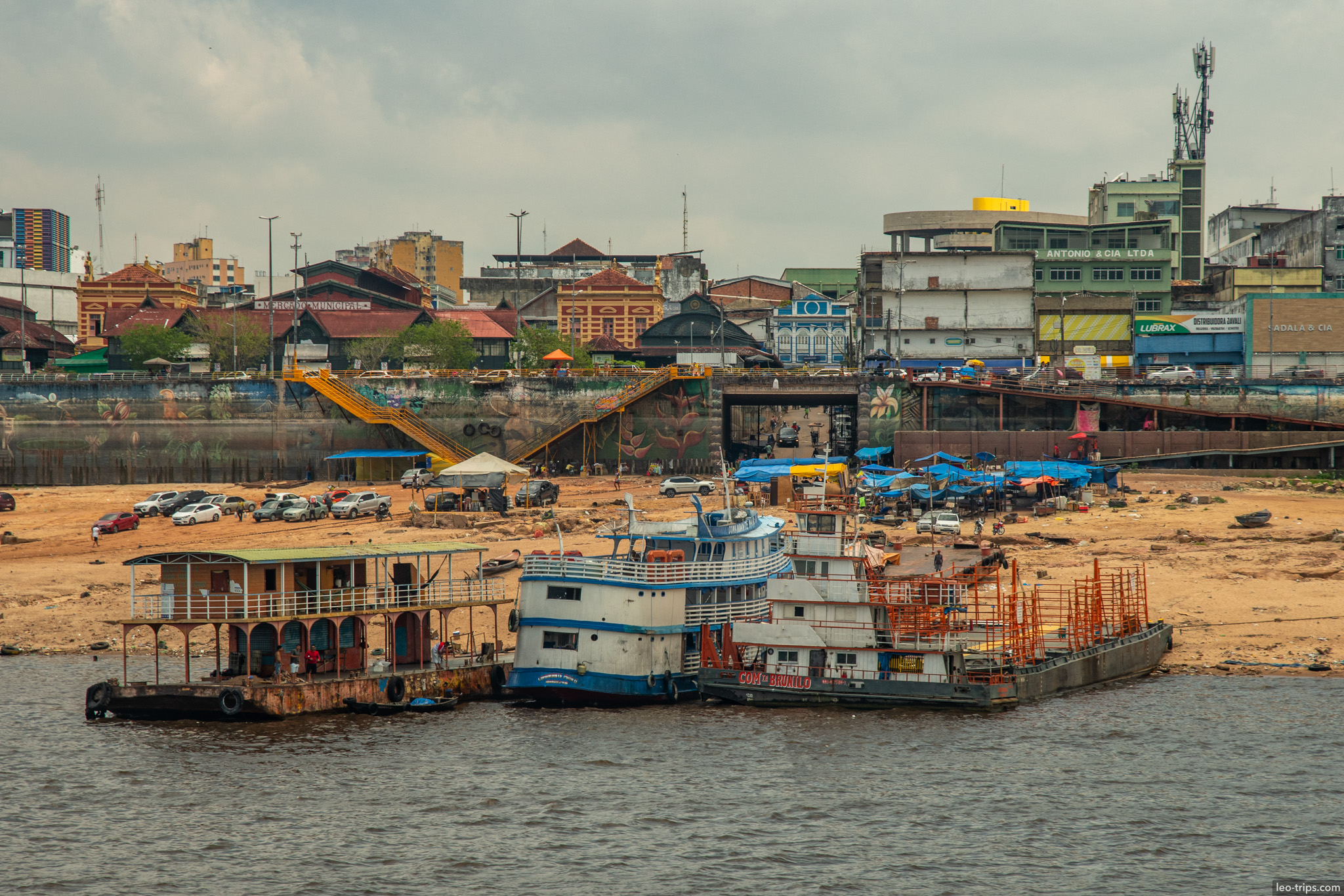 river boats docked in manaus amazon river