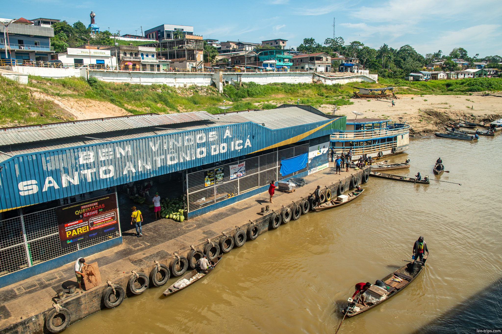 riverboat dock santo antonio amazon river