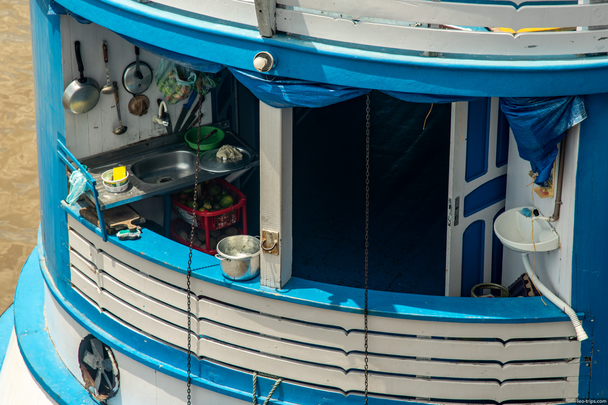 riverboat kitchen view amazon river