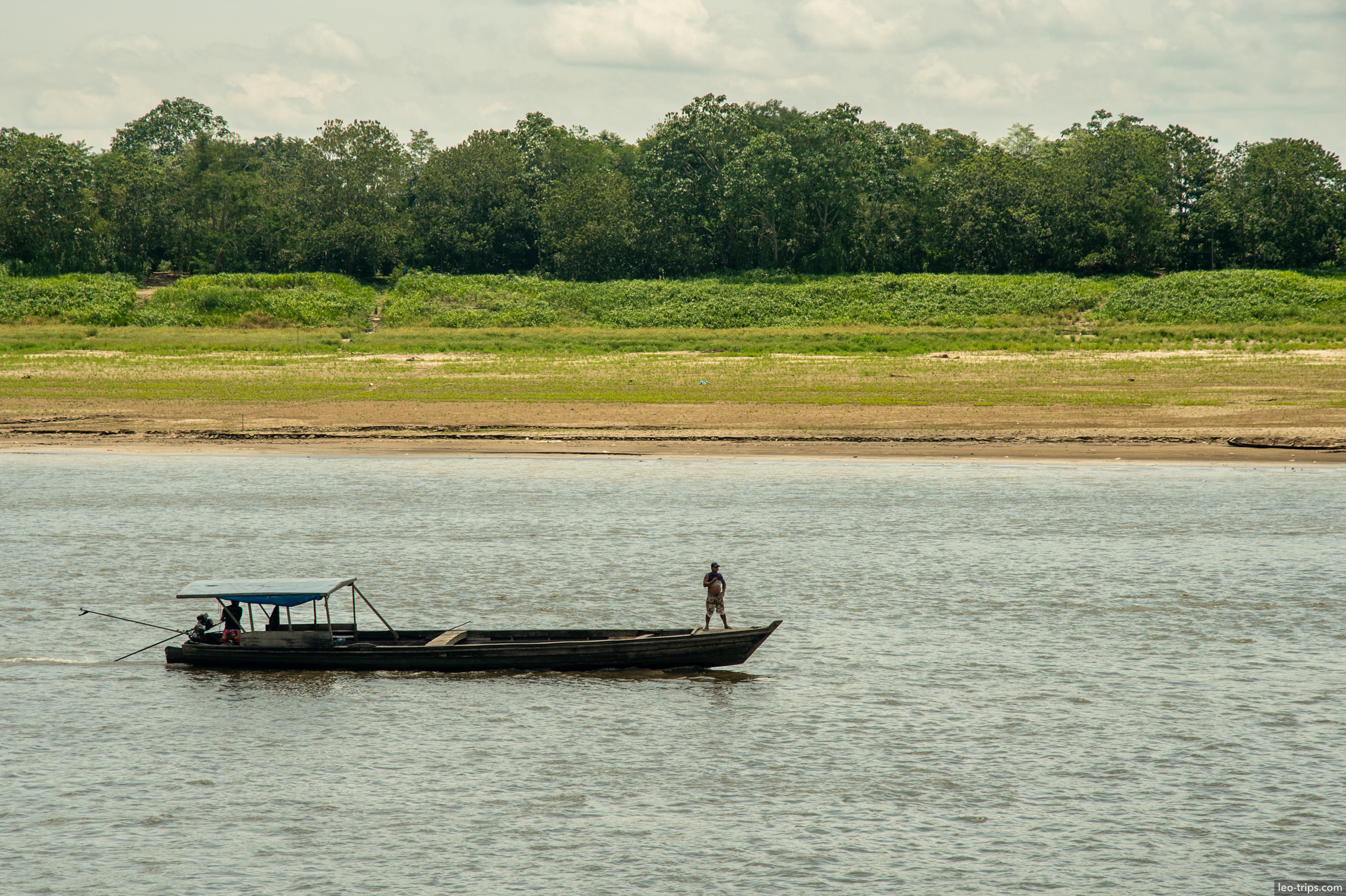 small vessel on amazon river amazon river