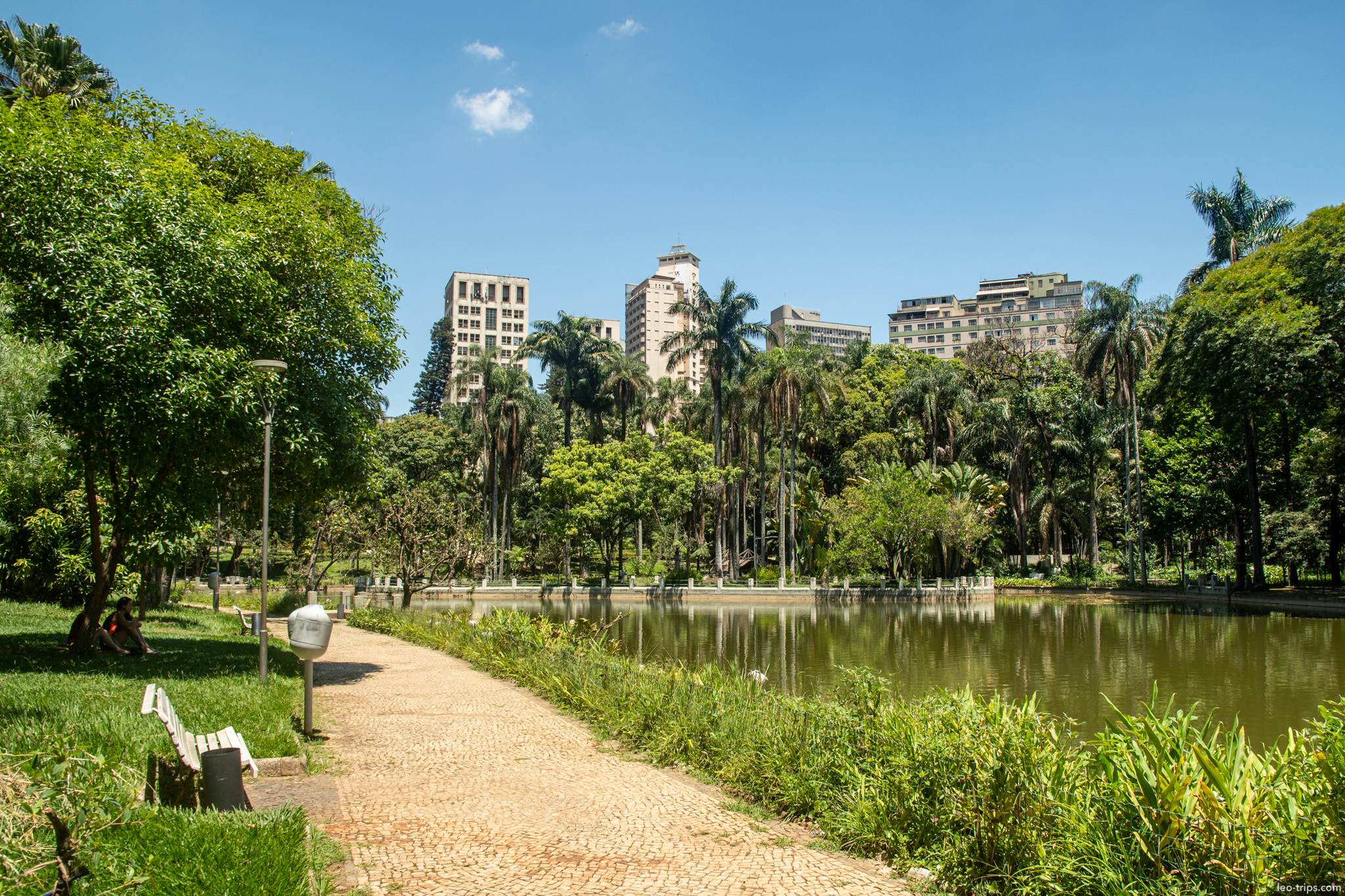 lakeside path city skyline parque municipal belo horizonte