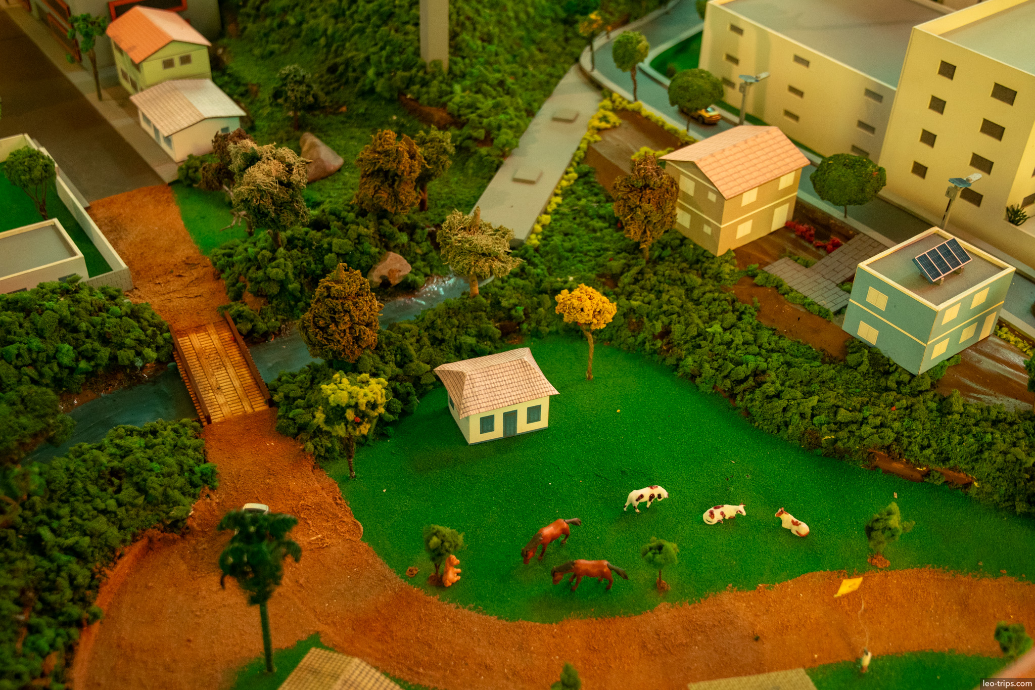miniature town model grazing cows museum belo horizonte