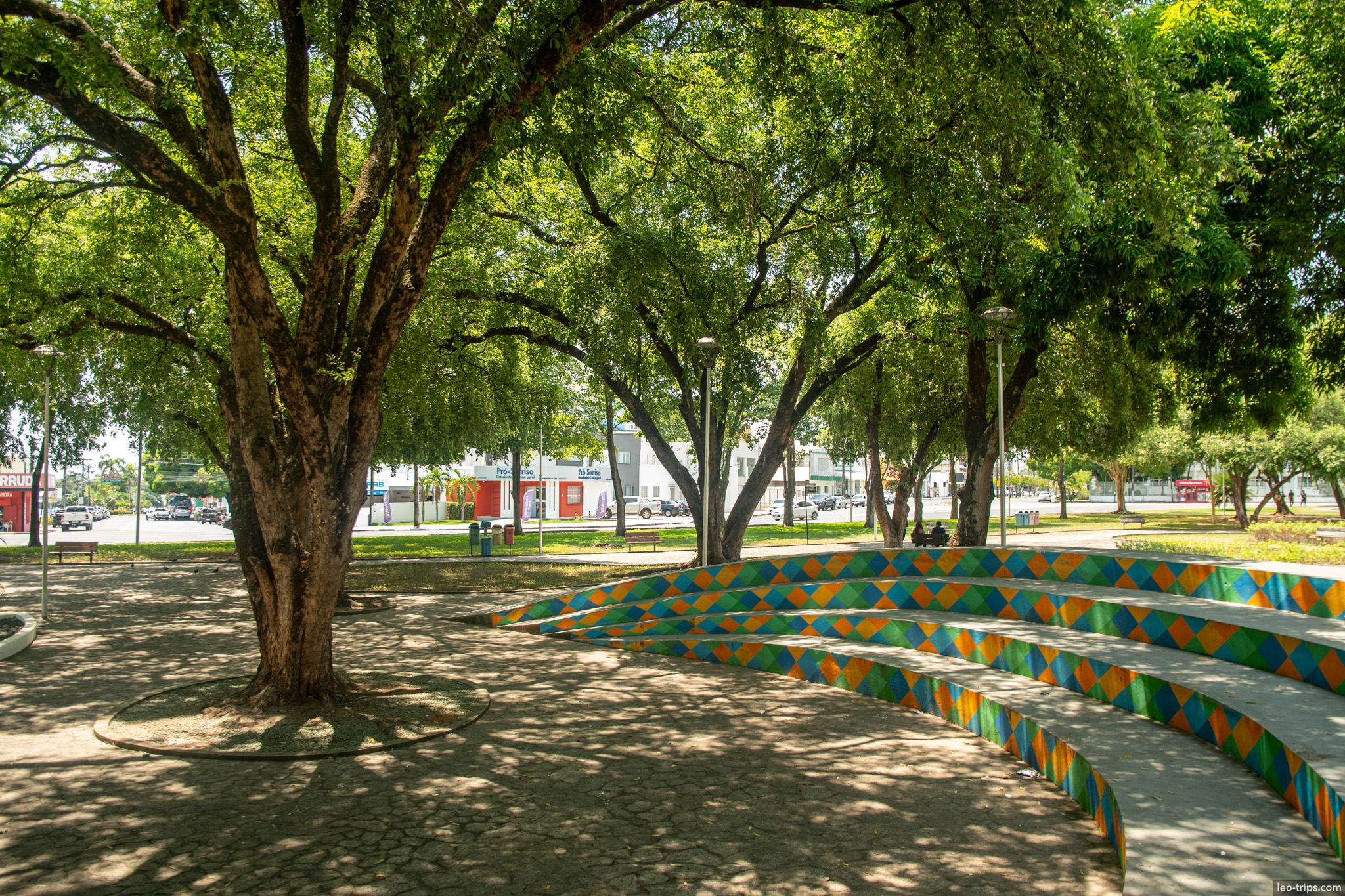 shaded plaza large trees boa vista