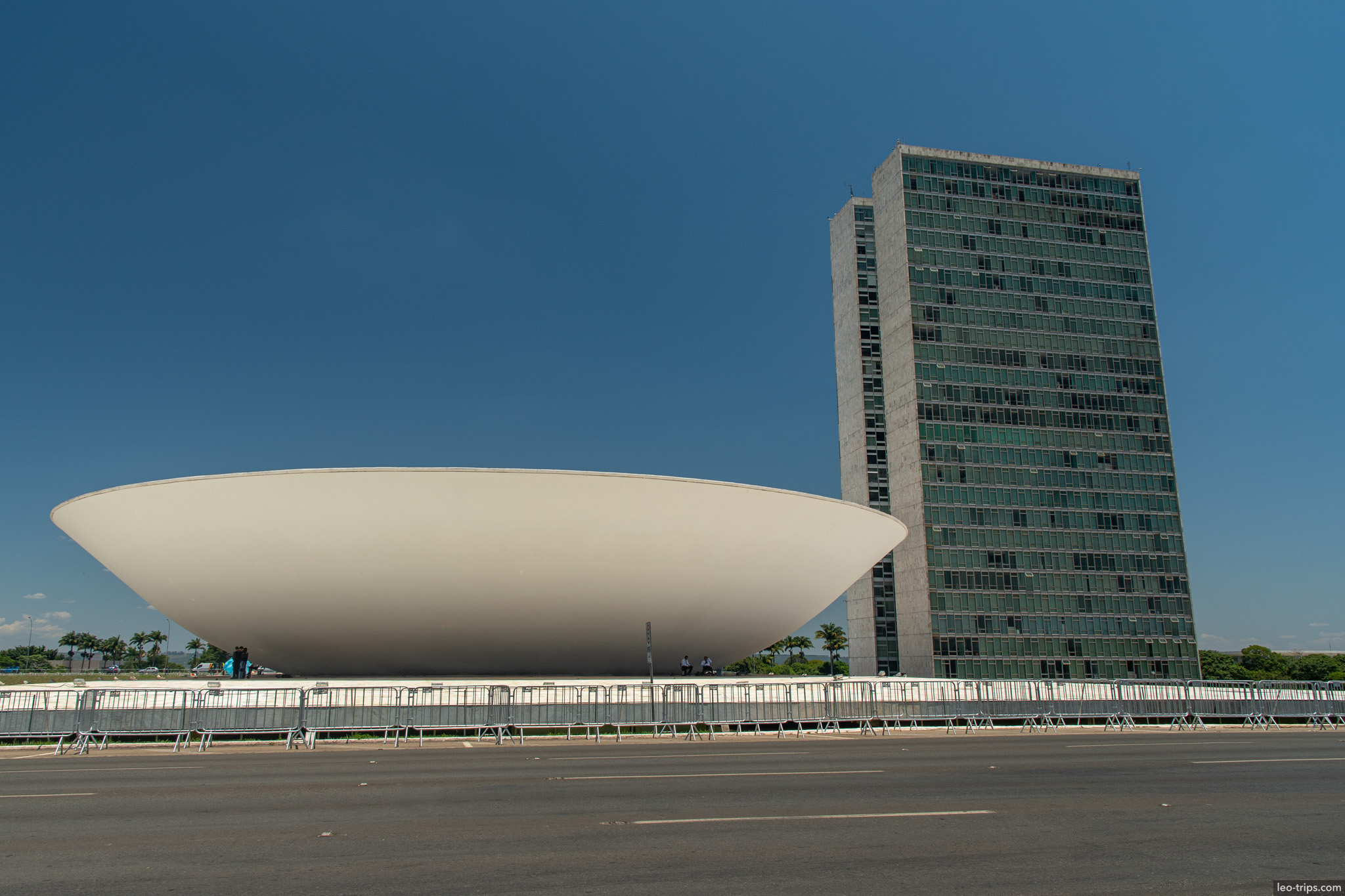 chamber of deputies bowl and congress towers brasilia