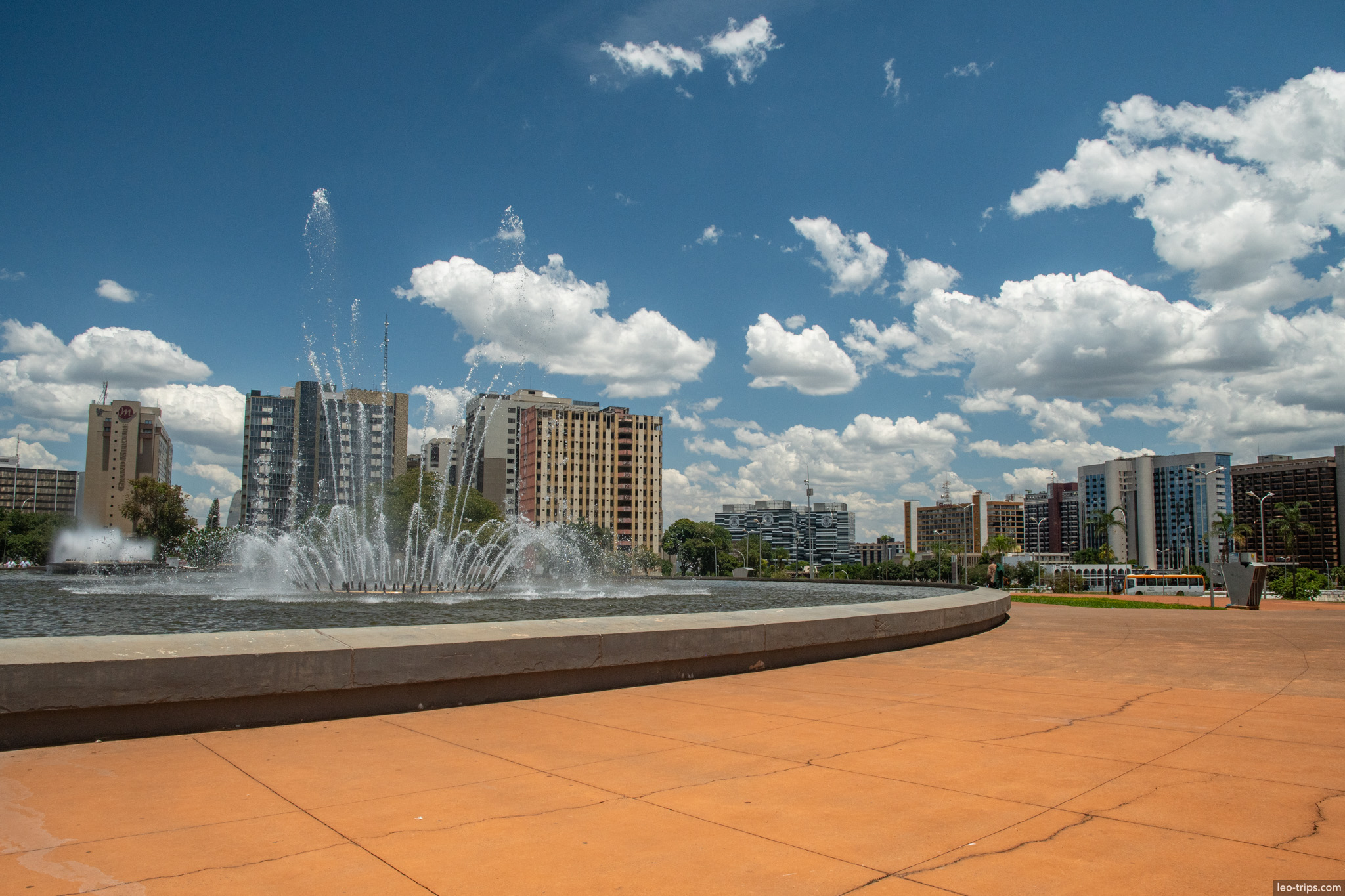 tv tower fountain plaza hotel sector skyline brasilia
