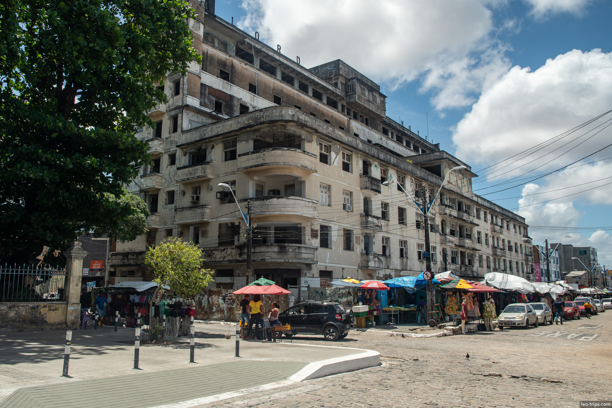 abandoned art deco building street market fortaleza fortaleza