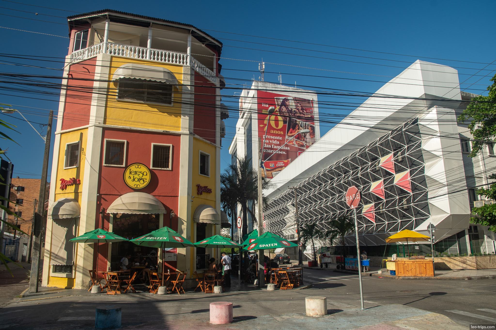 colorful restaurant corner building fortaleza fortaleza