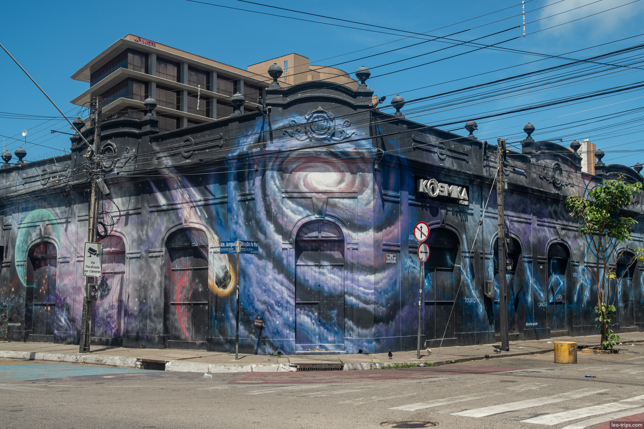 cosmic galaxy mural corner building fortaleza fortaleza