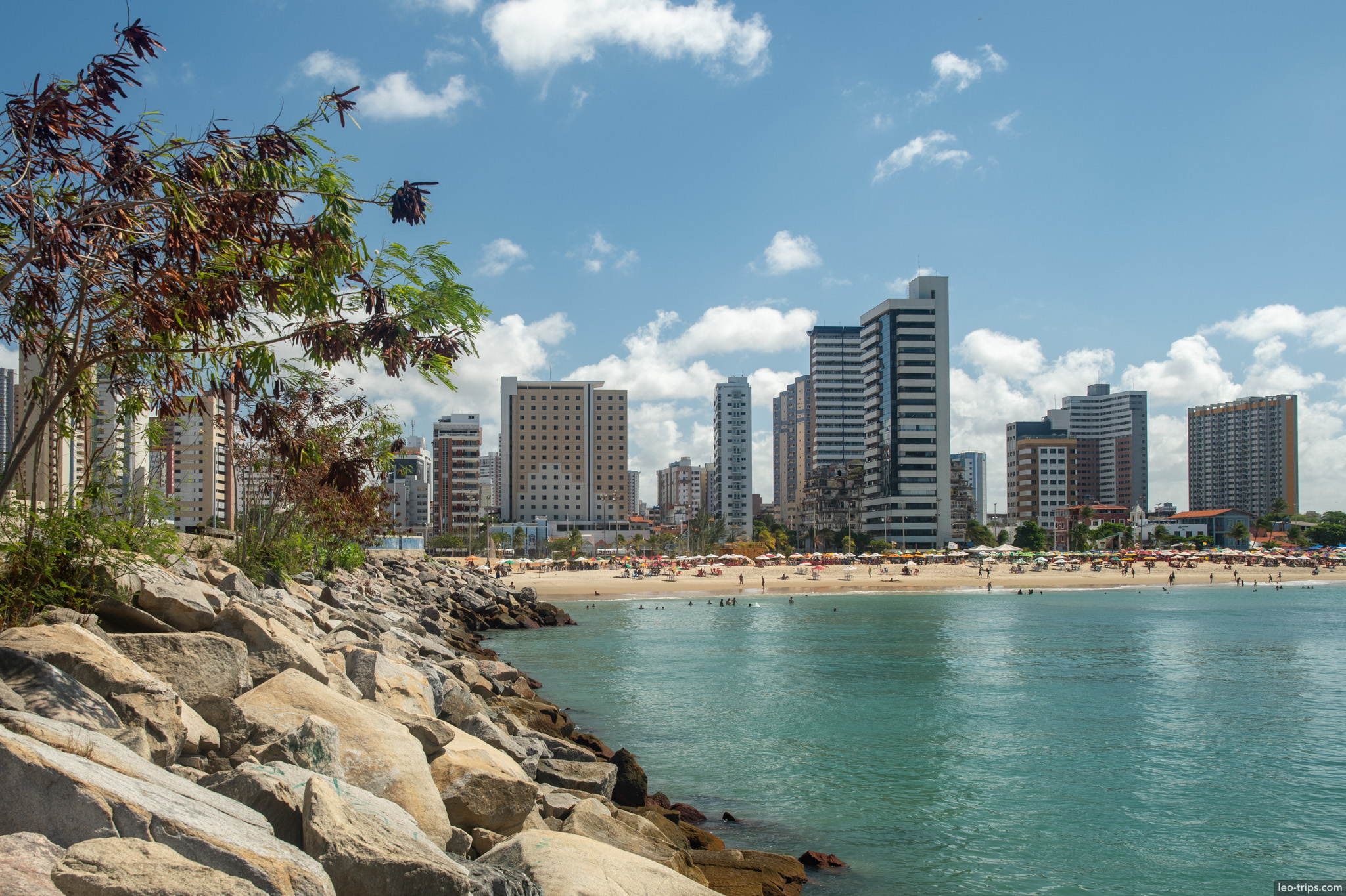 rocky shore beach panorama fortaleza fortaleza