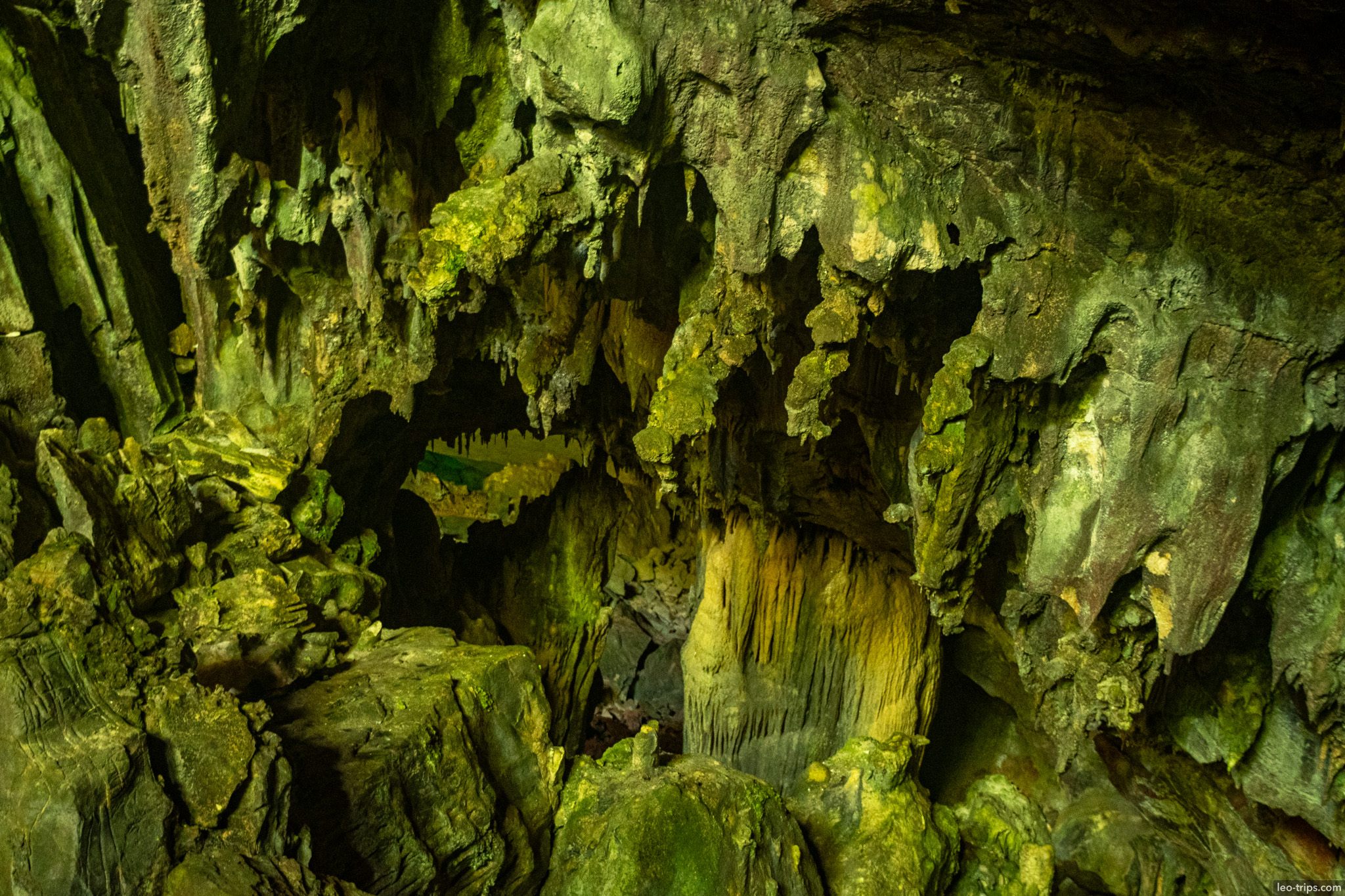 mossy cave formations and hidden chamber gruta do lago azul gruta do lago azul