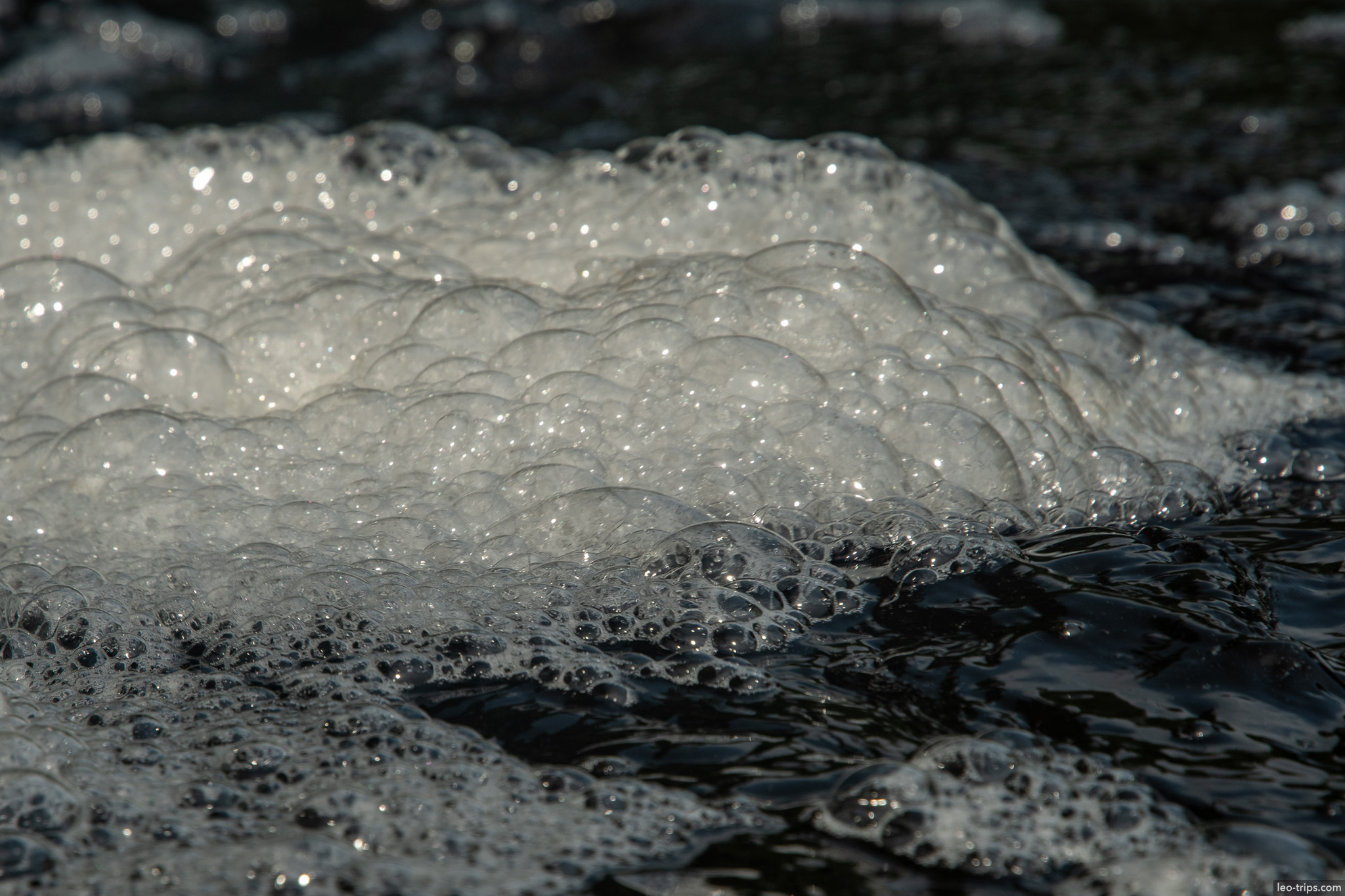 water bubbles close up iracema waterfalls