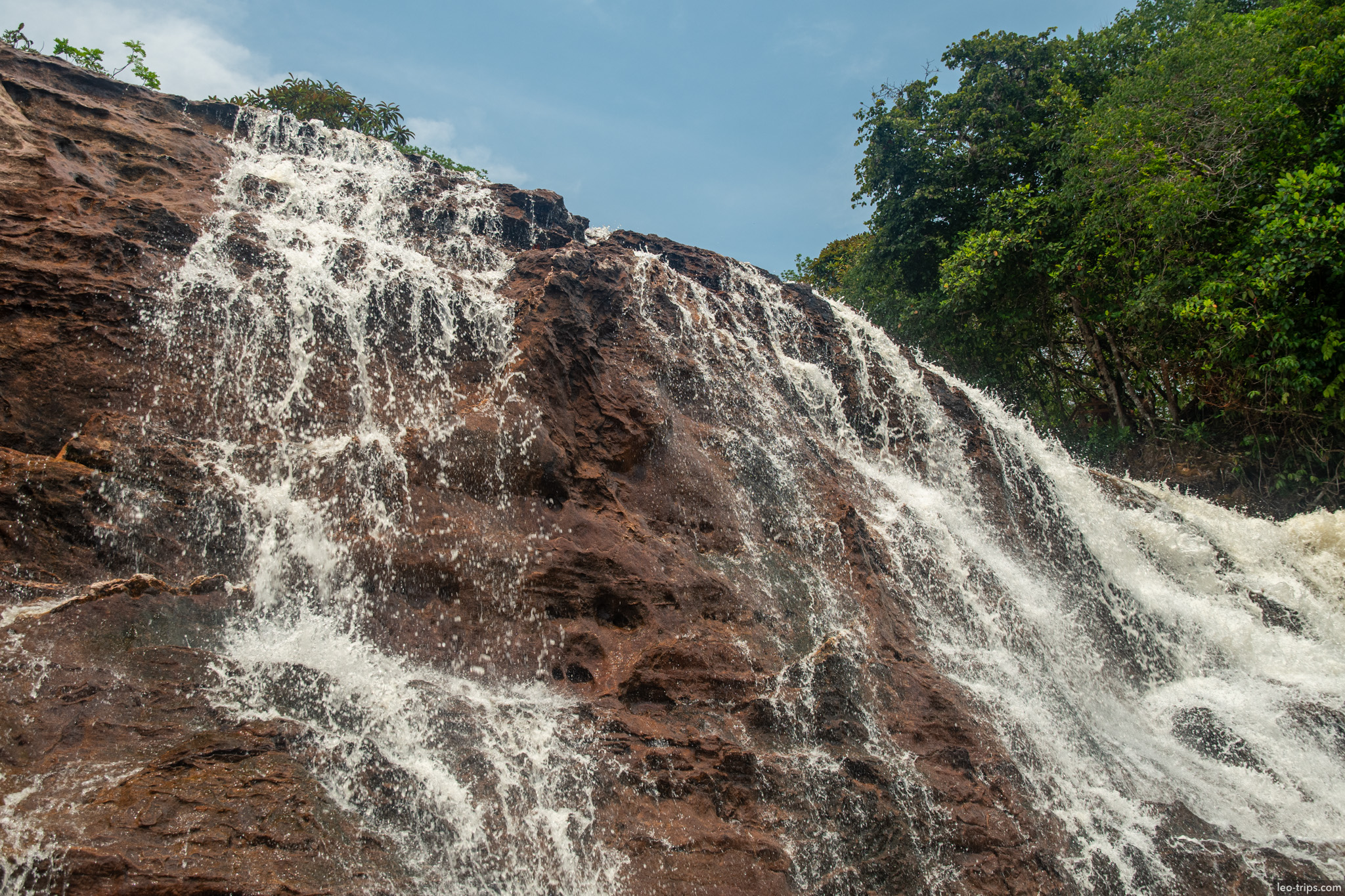 waterfall cascading rocks iracema waterfalls