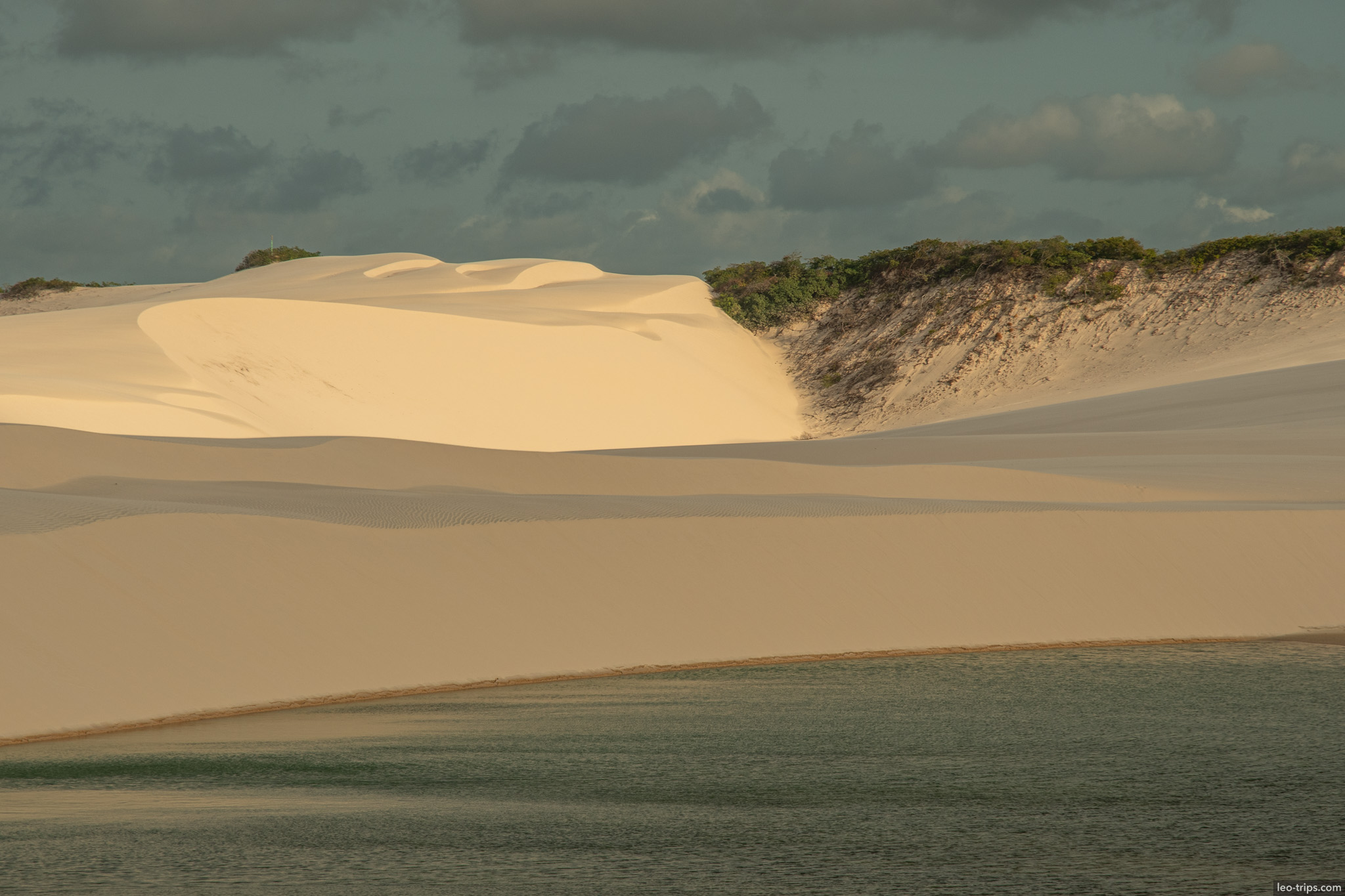 dunes restinga vegetation lagoon view lencois lencois maranhenses