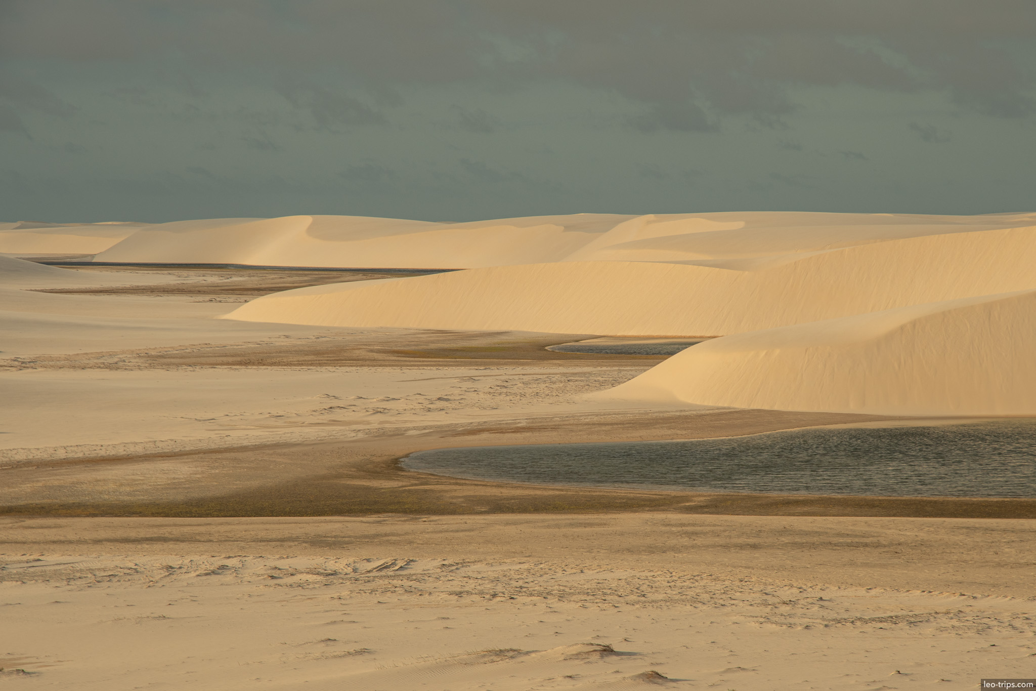 lagoons nestled between dunes lencois lencois maranhenses