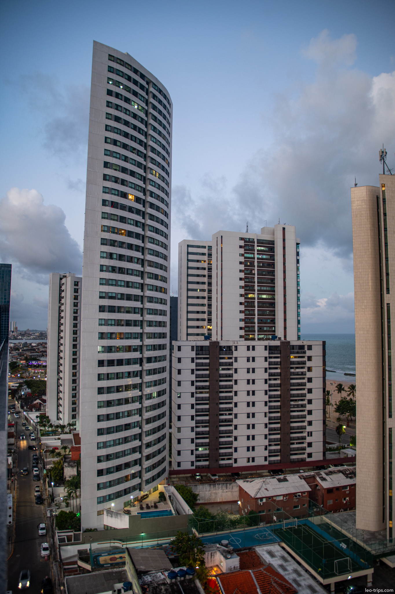boa viagem beach skyscrapers dusk recife recife