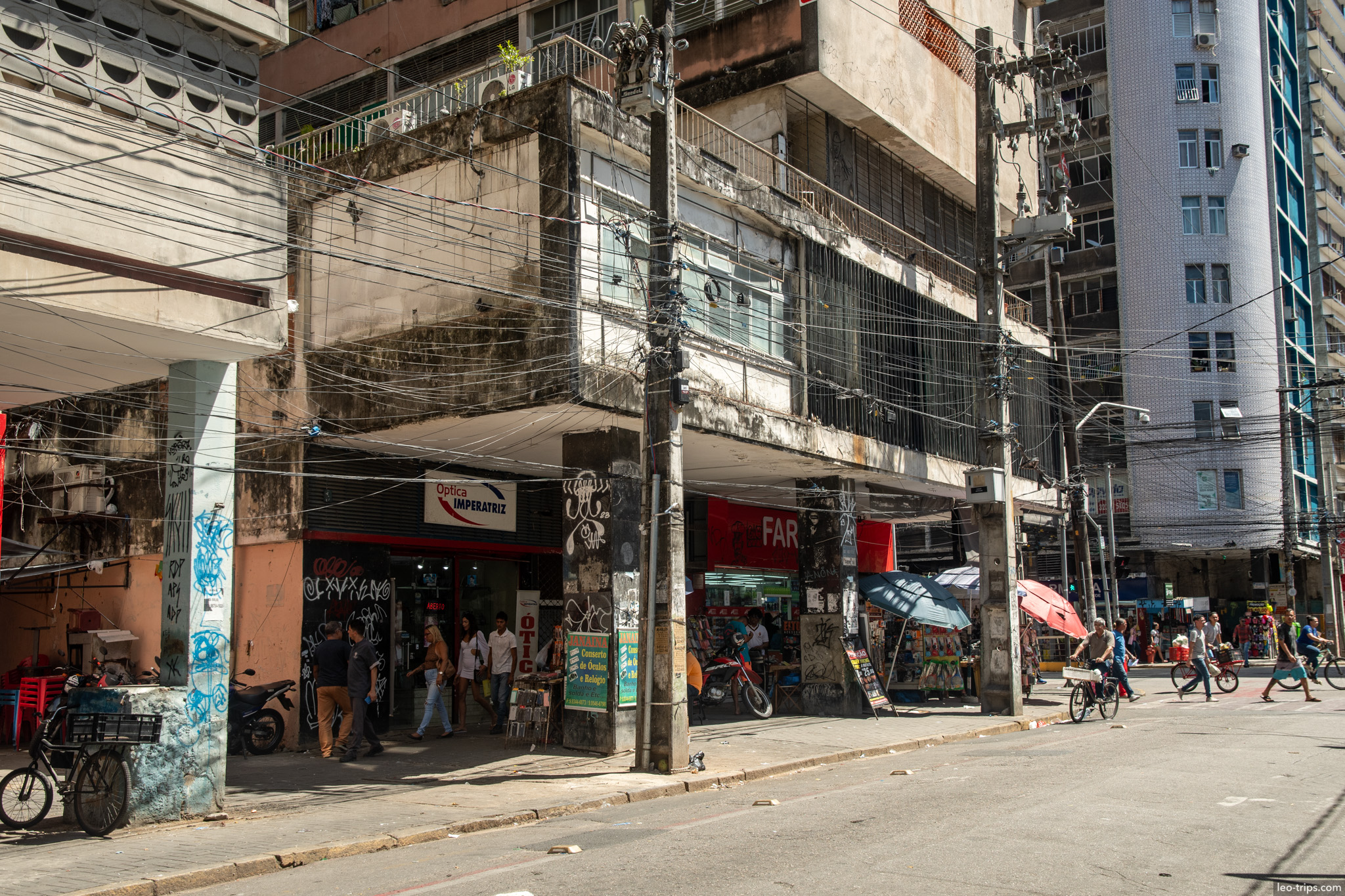 busy street corner shops recife centro recife